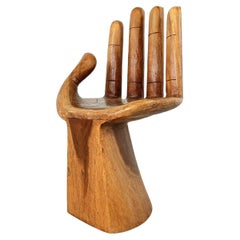 Teak hand shaped chair, 1970s 