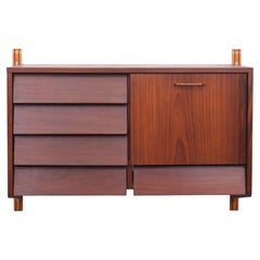 Teak Hanging Wall Cabinet Holland 1960s