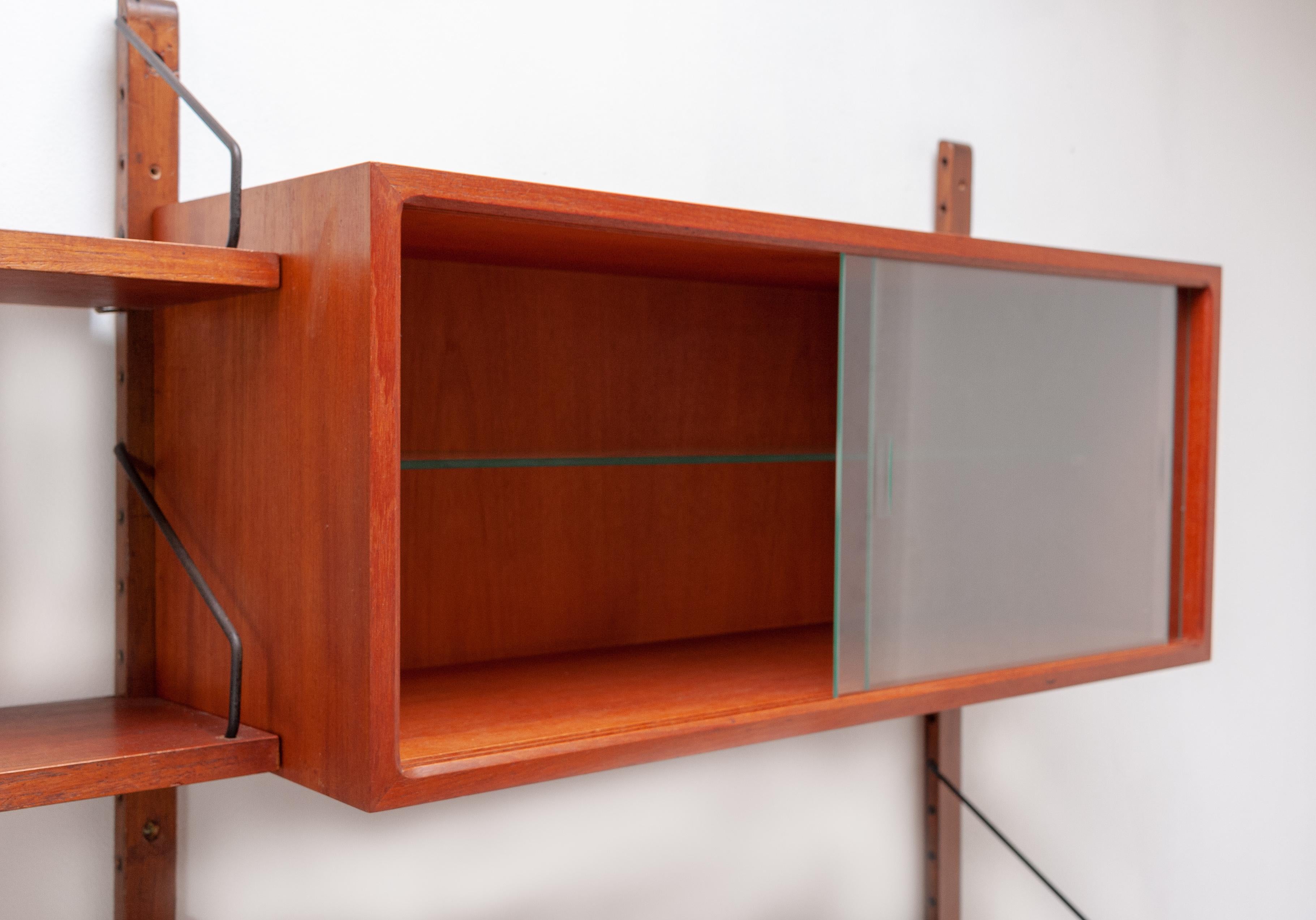 Danish Teak Hanging Wall Unit Poul Cadovius