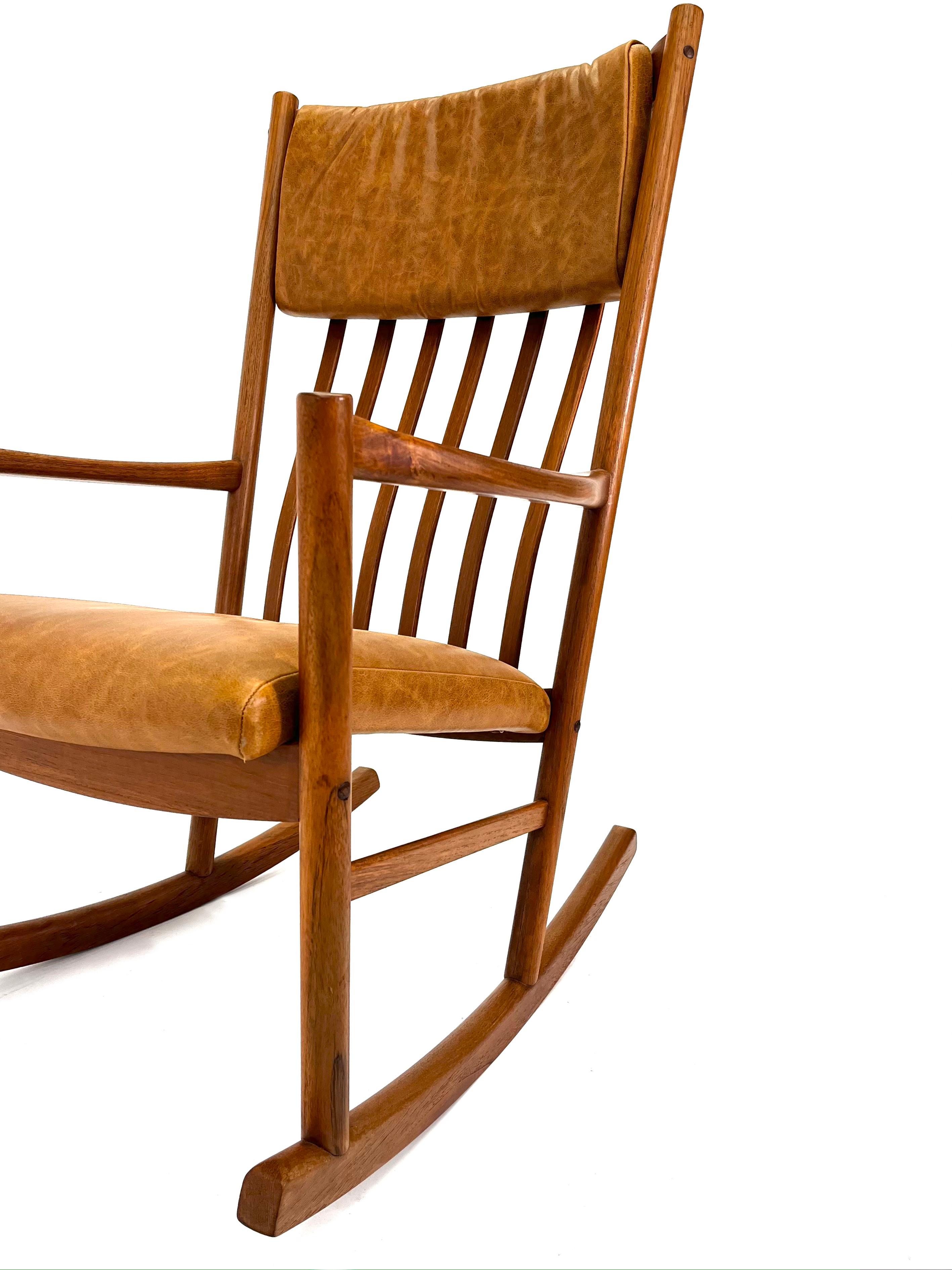 Mid-20th Century Teak Hans J. Wegner Rocking Chair, Circa 1960s