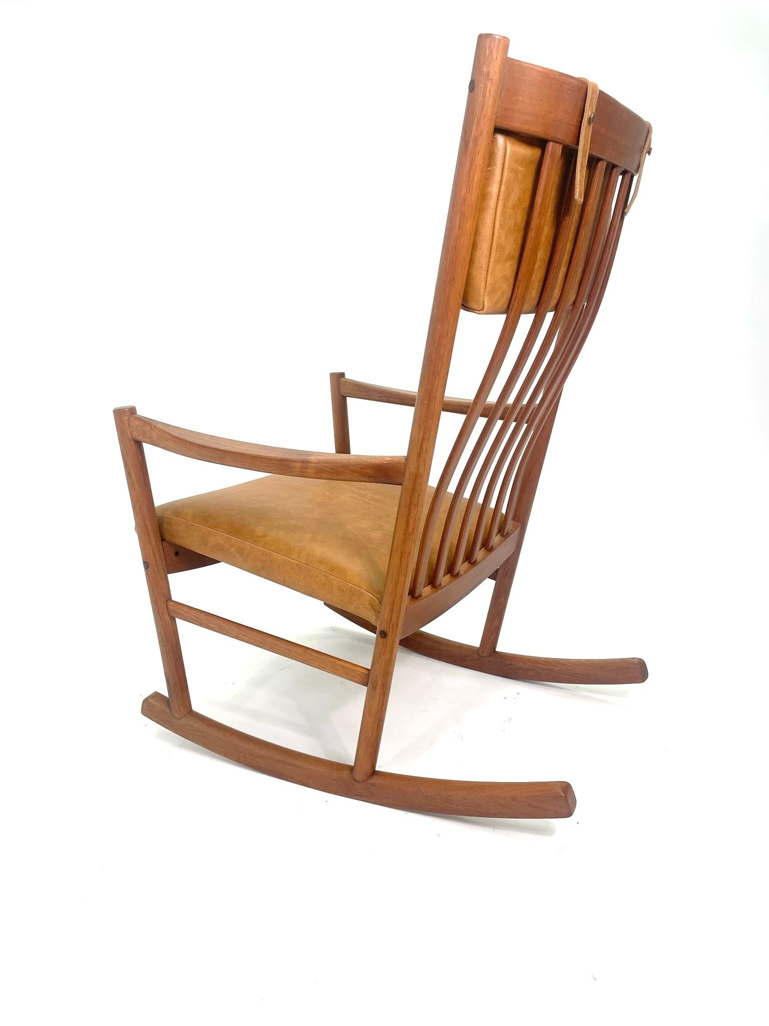 Teak Hans J. Wegner Rocking Chair, Circa 1960s 2