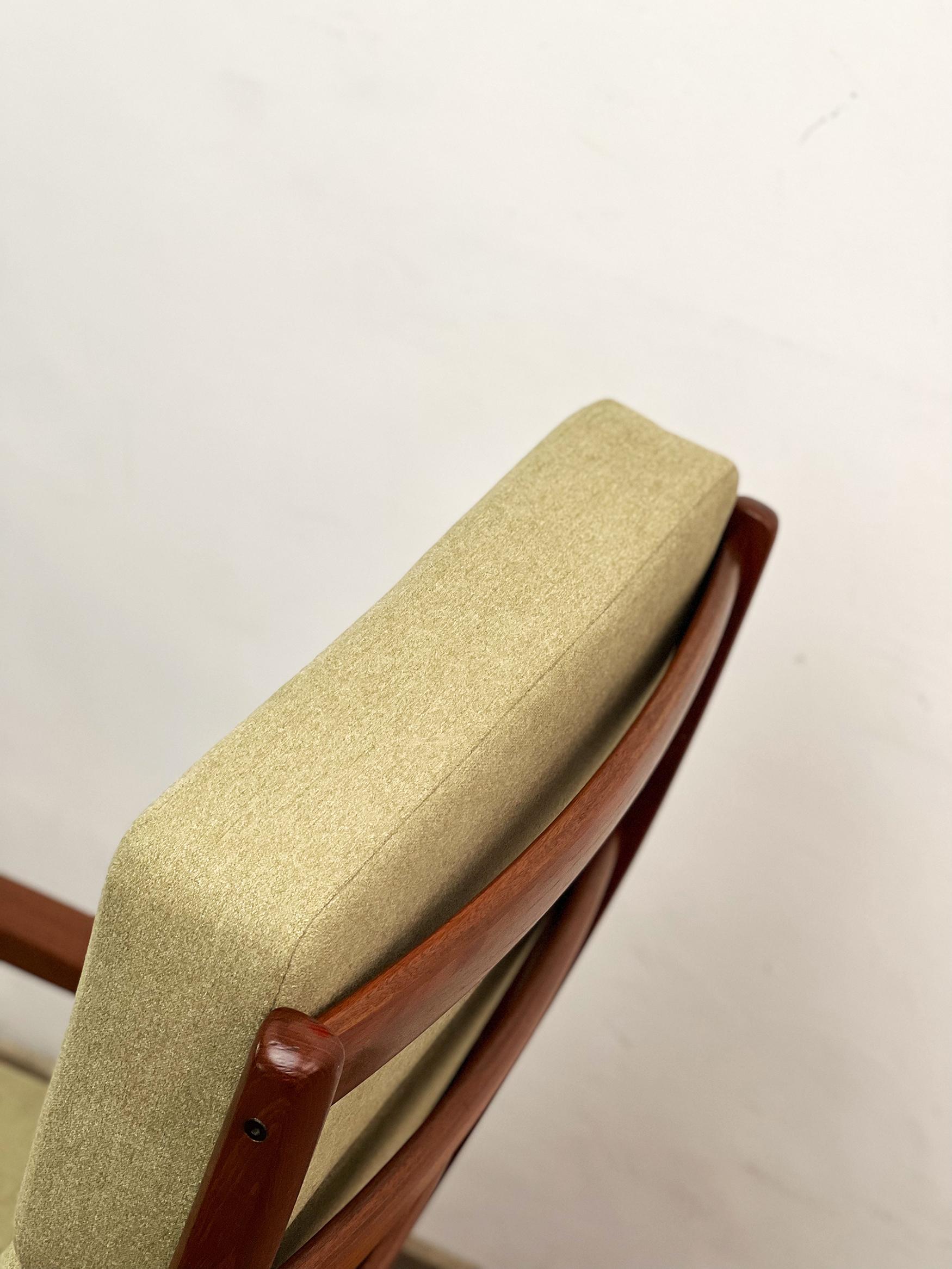 High Sessel oder Easy Chair & Hocker aus Teakholz, Senator Series, von Ole Wanscher im Angebot 9