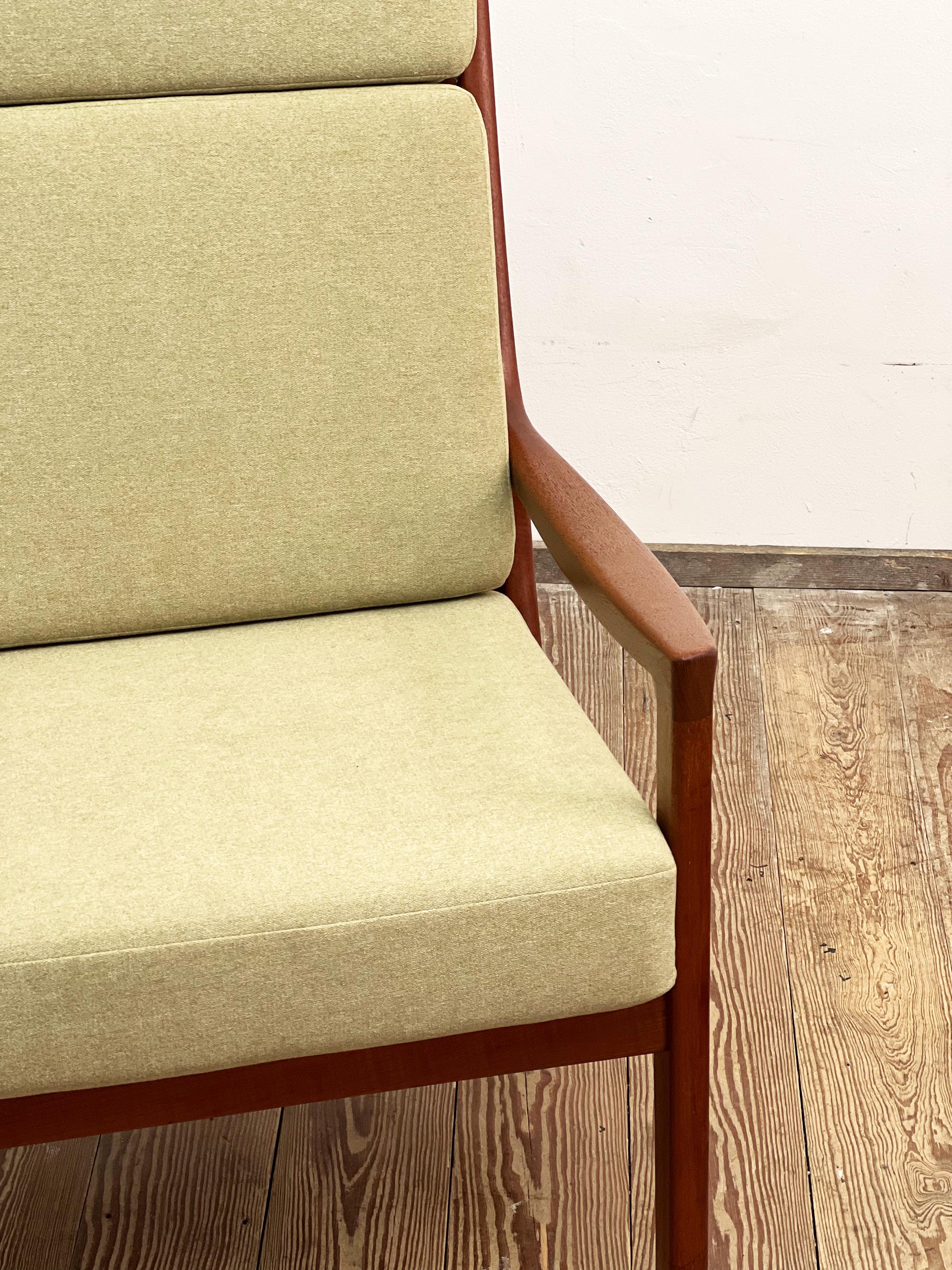 Teak High back Armchair, Lounge or Easy Chair, Senator Series, by Ole Wanscher For Sale 1