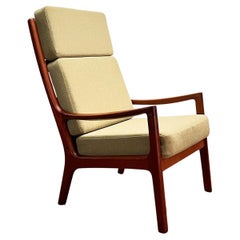 Teak High back Armchair, Lounge or Easy Chair, Senator Series, by Ole Wanscher