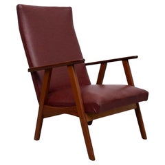 Teak High Back Lounge Chair 1960s Holland