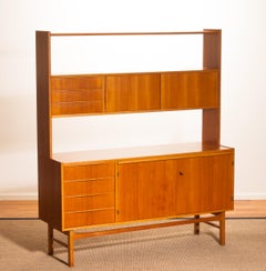 Teak High Board Buffet Cabinet from Sweden, 1950