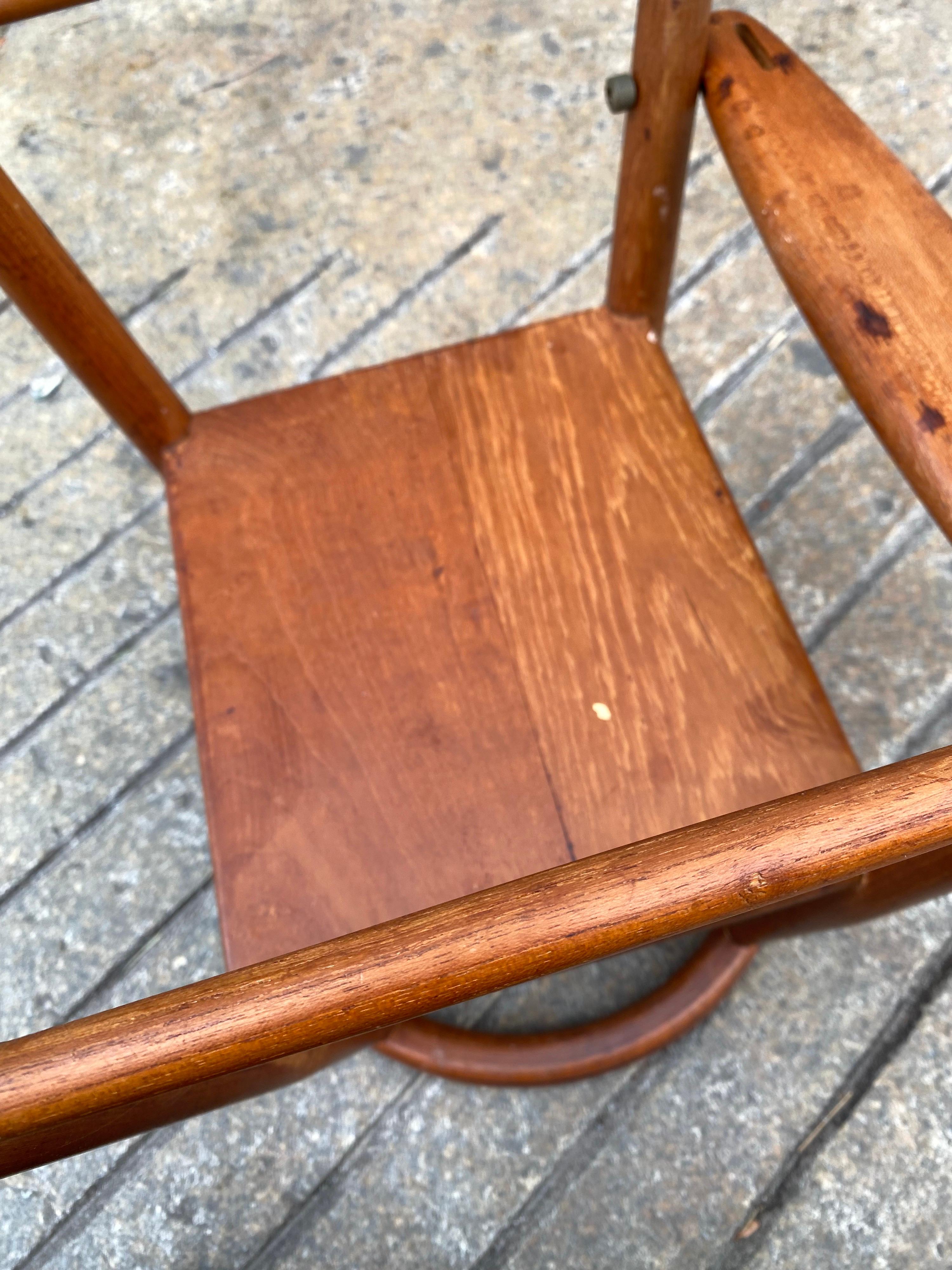 Teak High Chair Designed by Nanna Ditzel In Good Condition In Philadelphia, PA