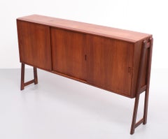 Teak high sideboard Scandinavian 1960s