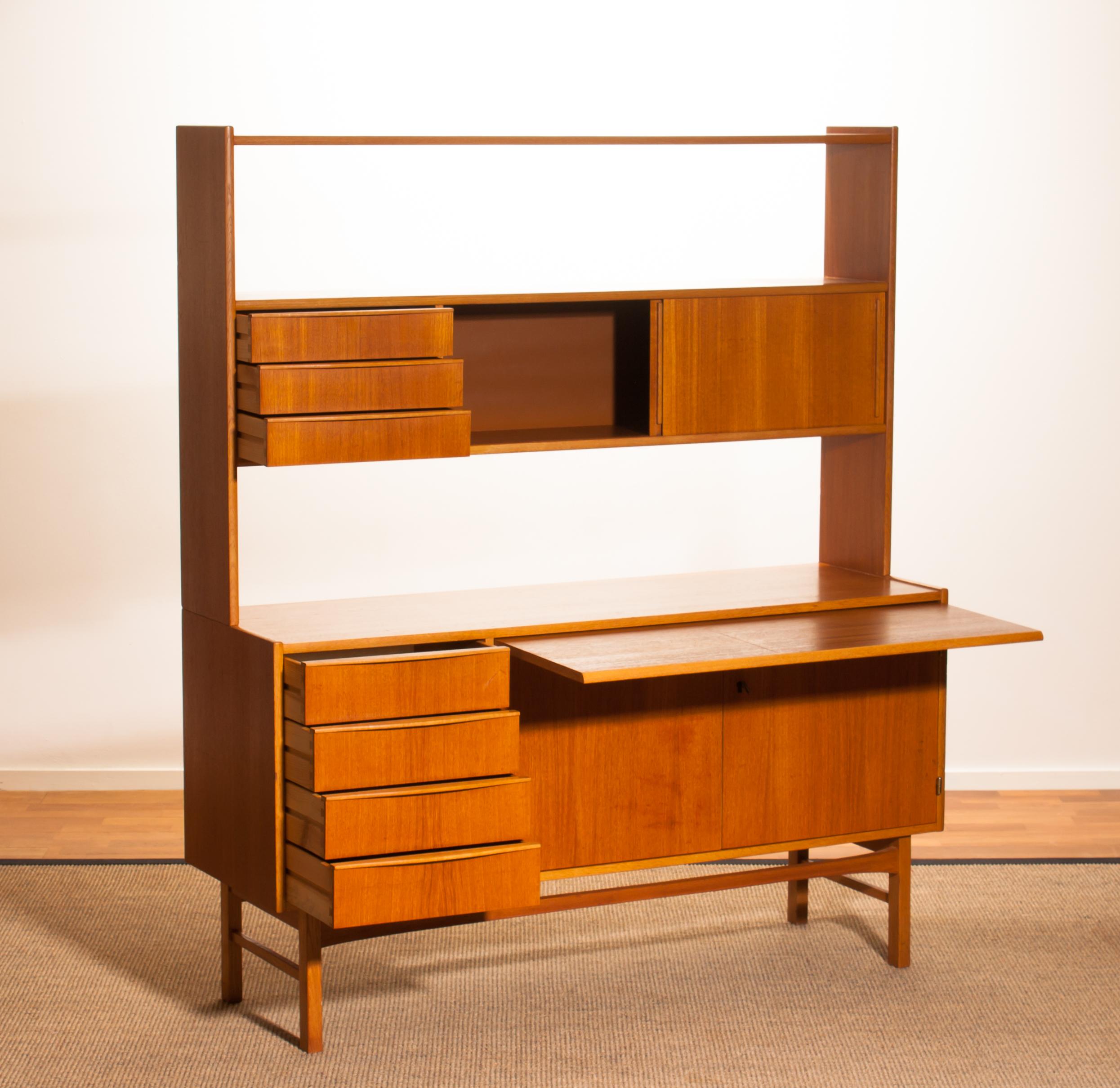 Swedish Teak Highboard Buffet Cabinet from Sweden, 1950