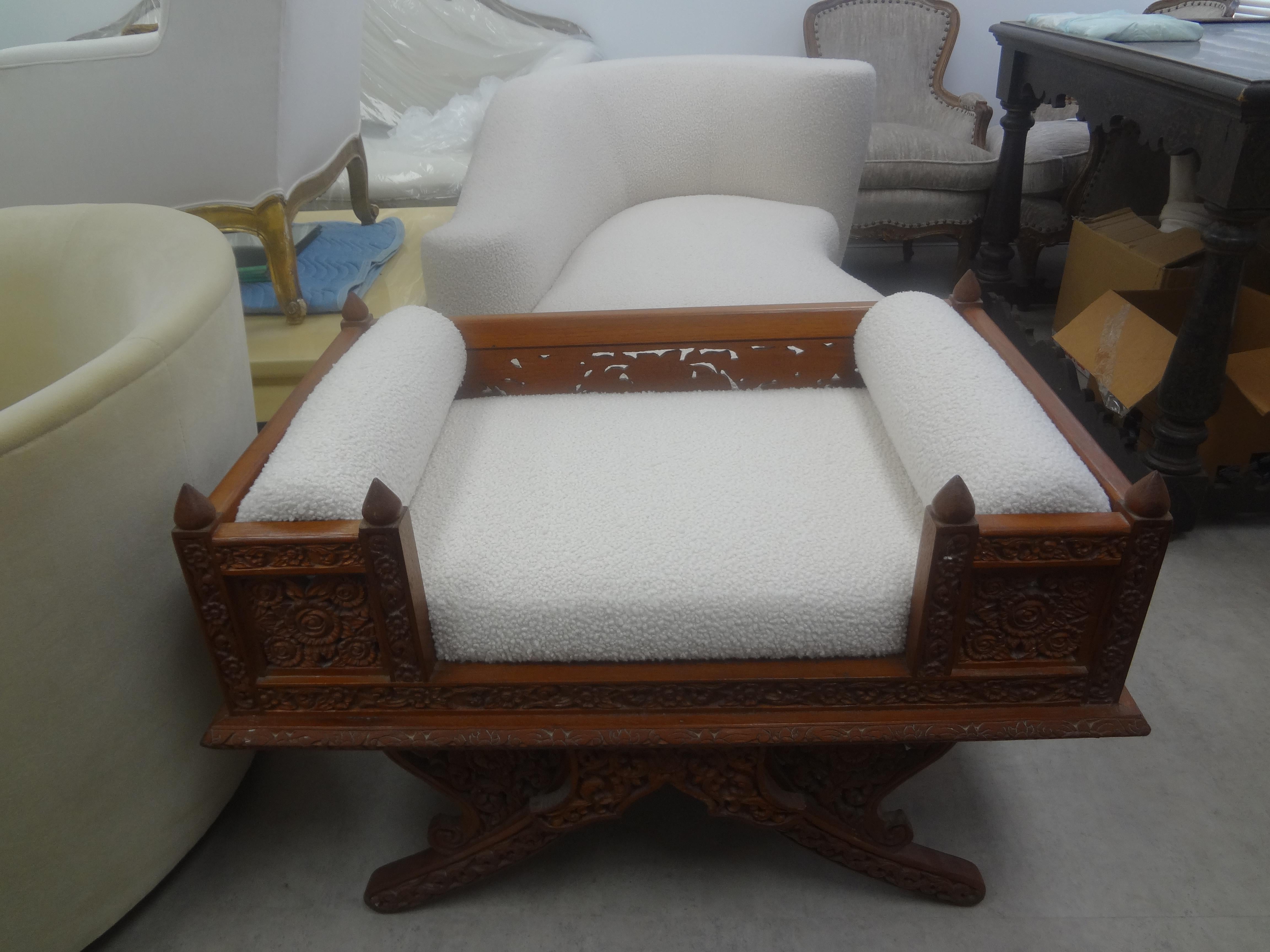 Early 20th Century Teak Howdah Elephant Saddle Chair For Sale