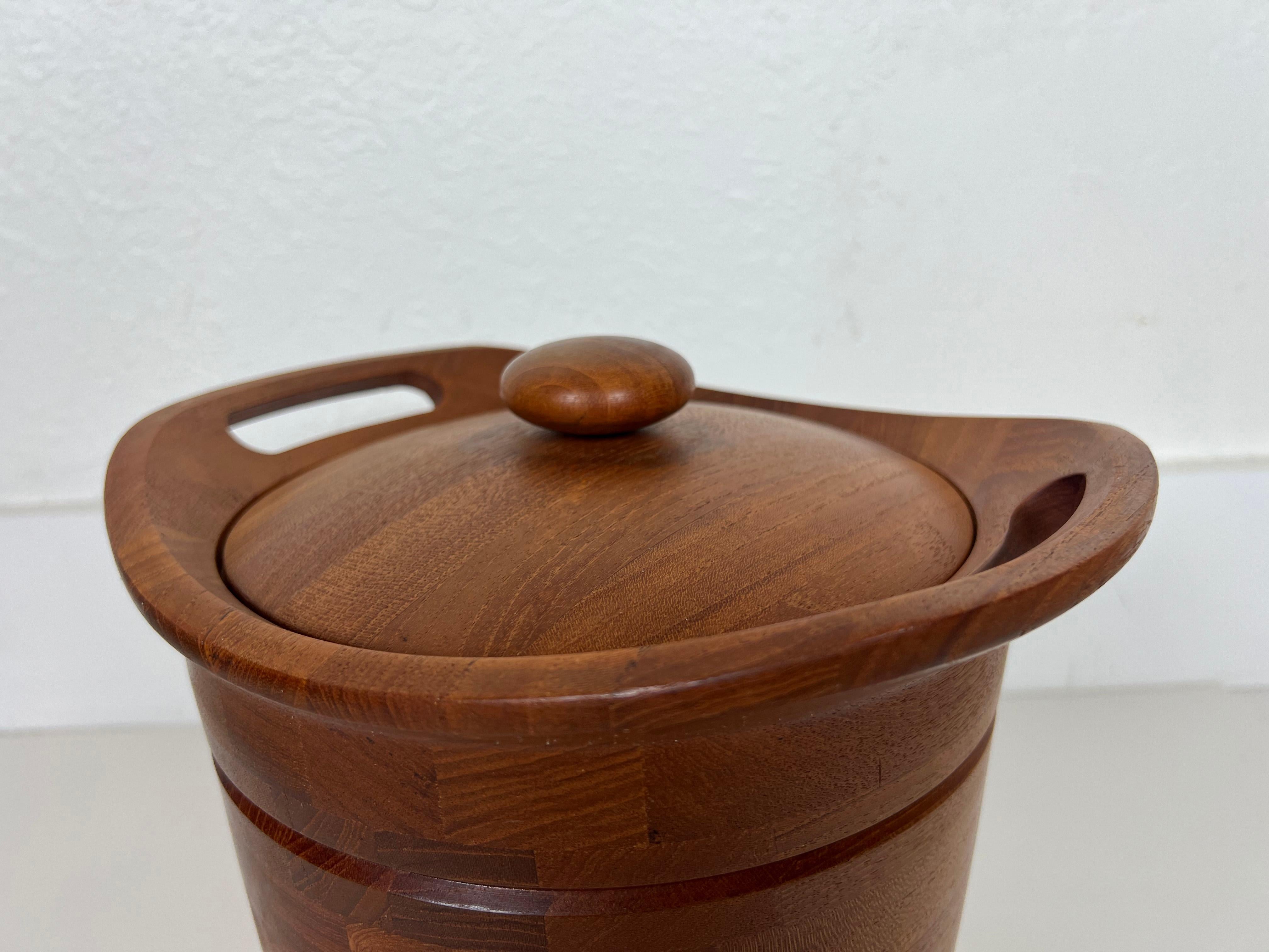 Teak Ice Bucket by ESB Denmark For Sale 5