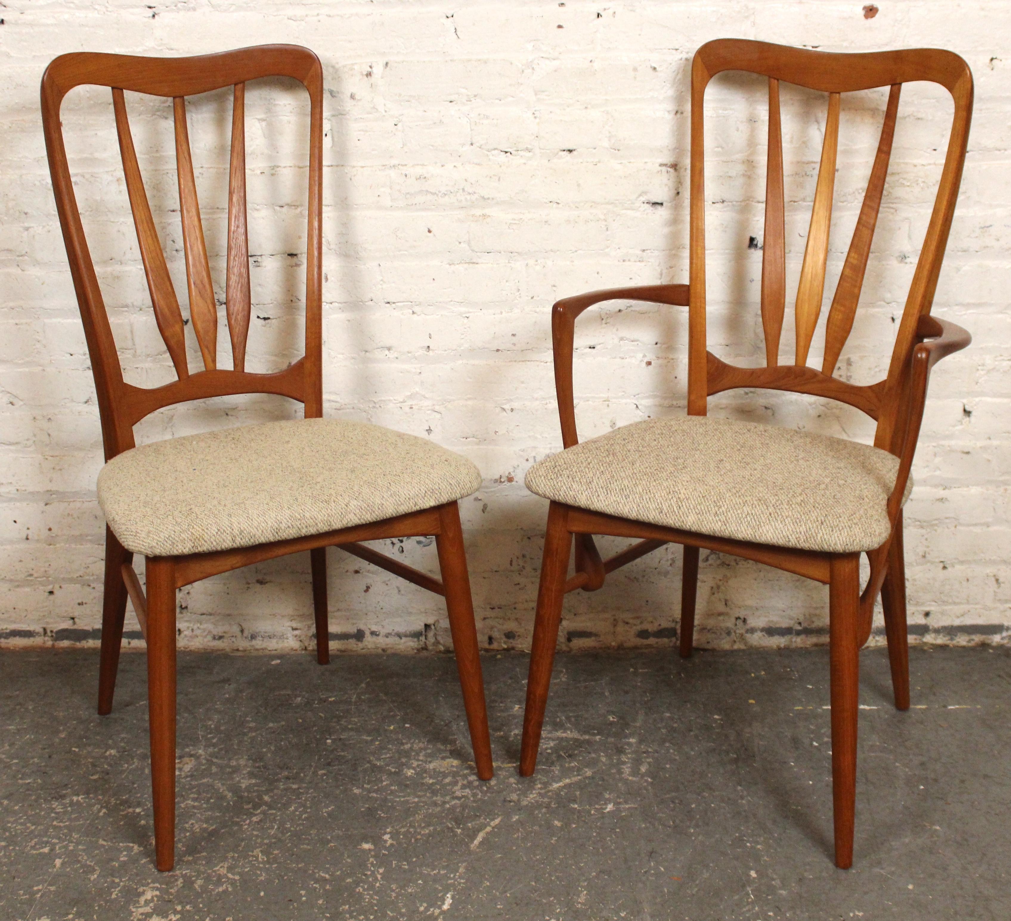 Mid-Century moderno Sedie da pranzo 'Ingrid' in teak di Niels Koefoed in vendita