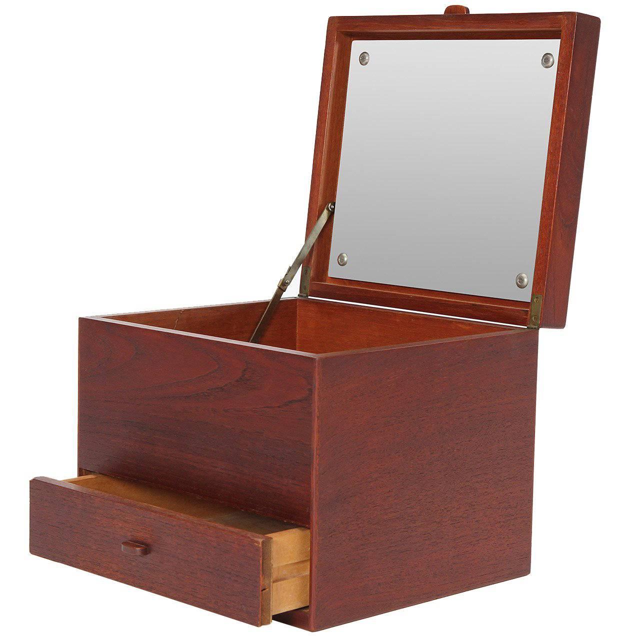 Teak Jewelry Box from Denmark, 1950s
