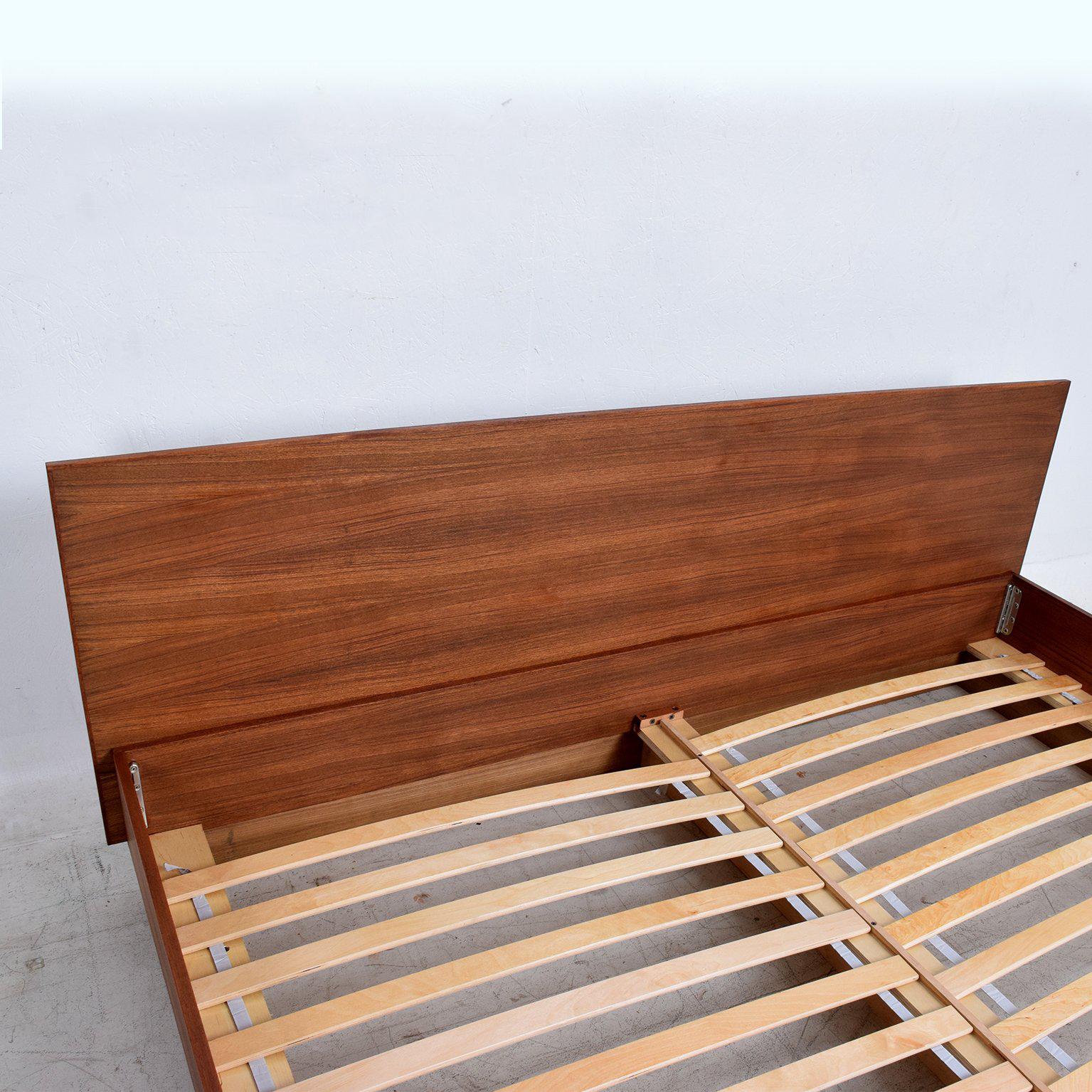 Scandinavian Modern Teak King Platform Bed Danish Modern