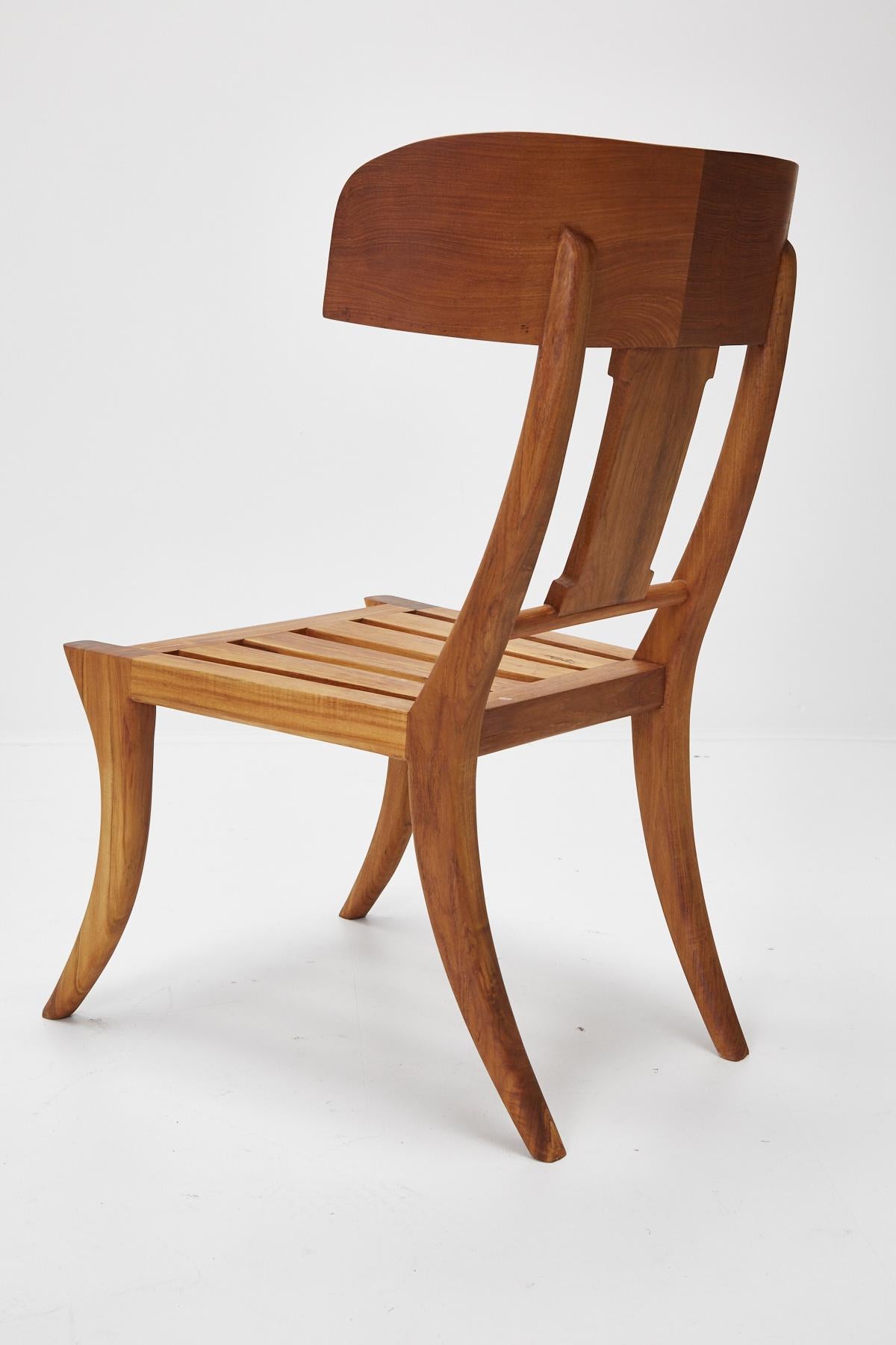 Teak Klismos Side or Dining Chair by Michael Taylor Collections 13
