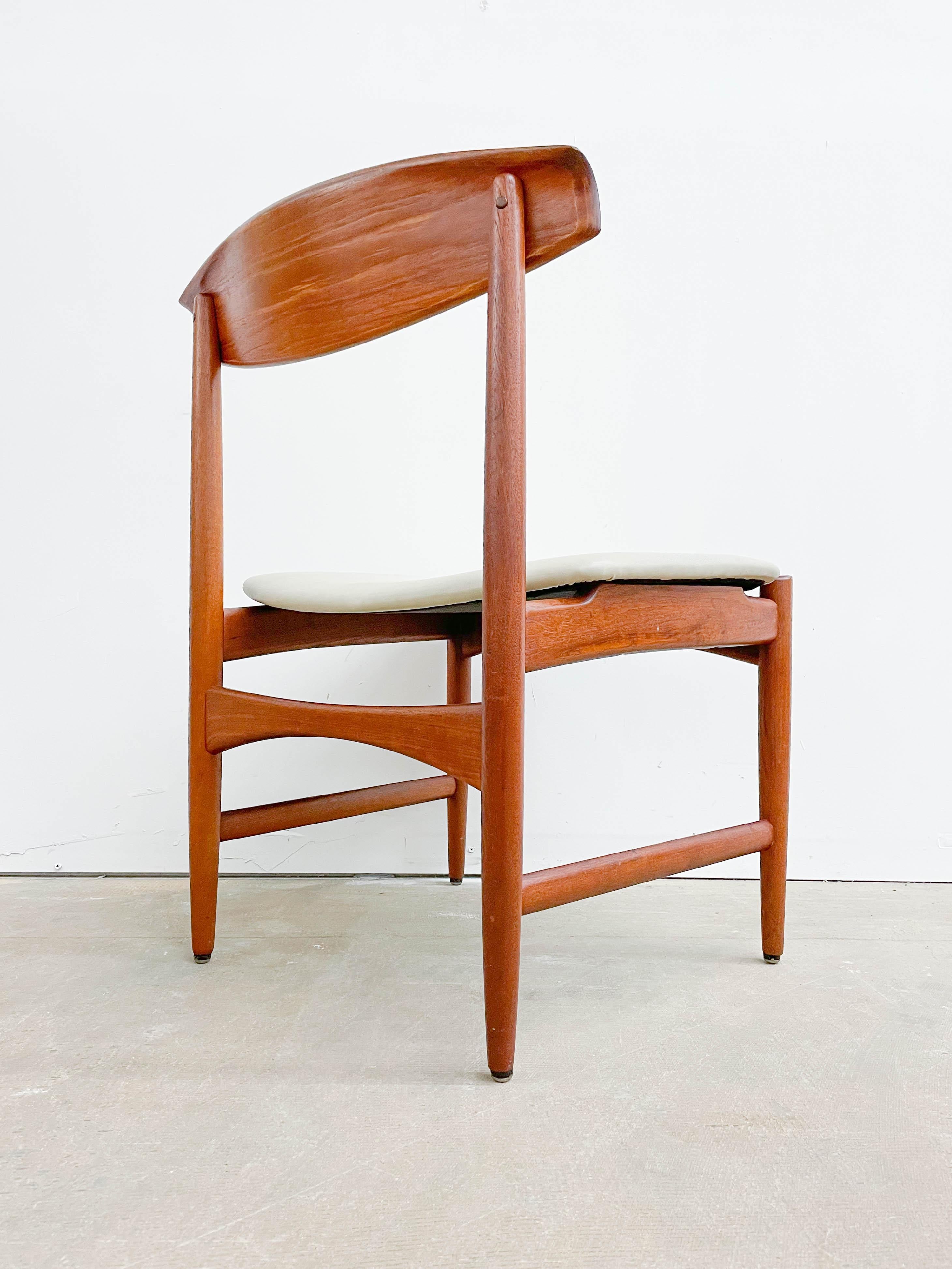 Mid-Century Modern Teak Kofod Larsen Side Chair For Sale