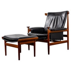 Teak & Leather Bwana Chair by Finn Juhl