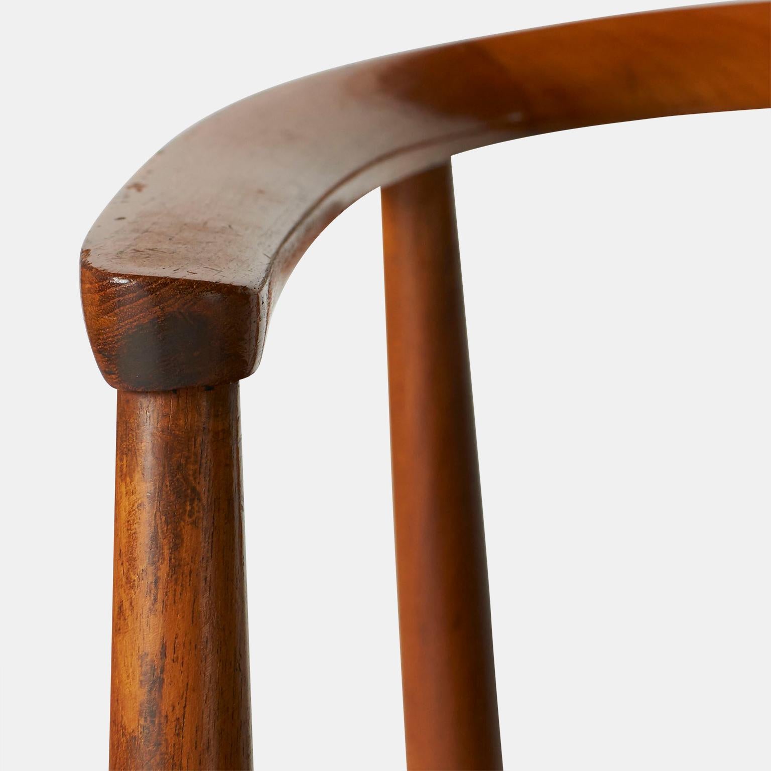 Teak & Leather Chair by Tove and Edvard Kindt-Larsen For Sale 5