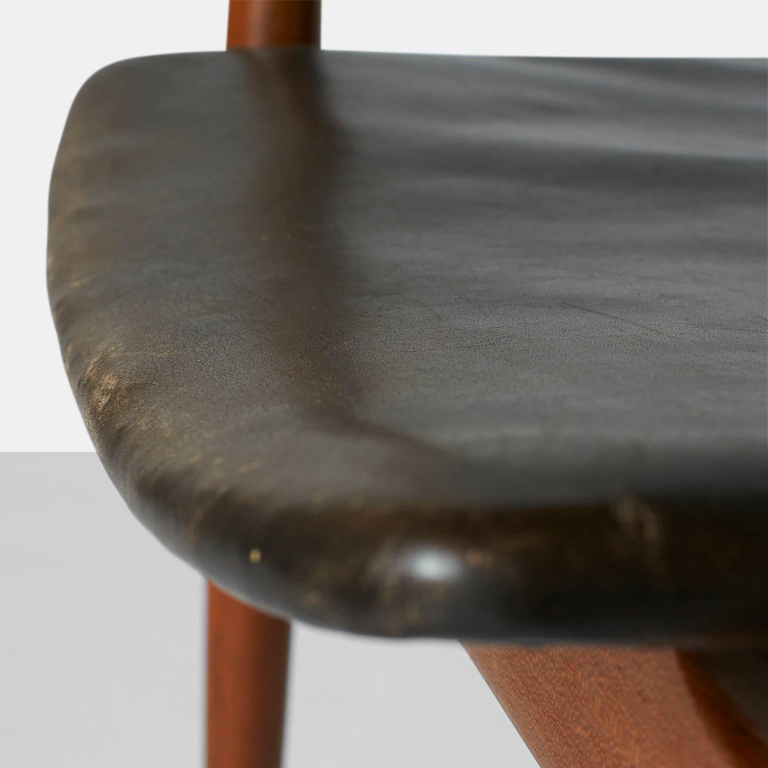 Teak & Leather Chair by Tove and Edvard Kindt-Larsen For Sale 2
