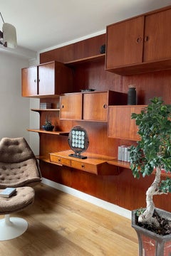 Vintage Teak Living Room Furniture from Hansen & Guldborg, 3 Panels