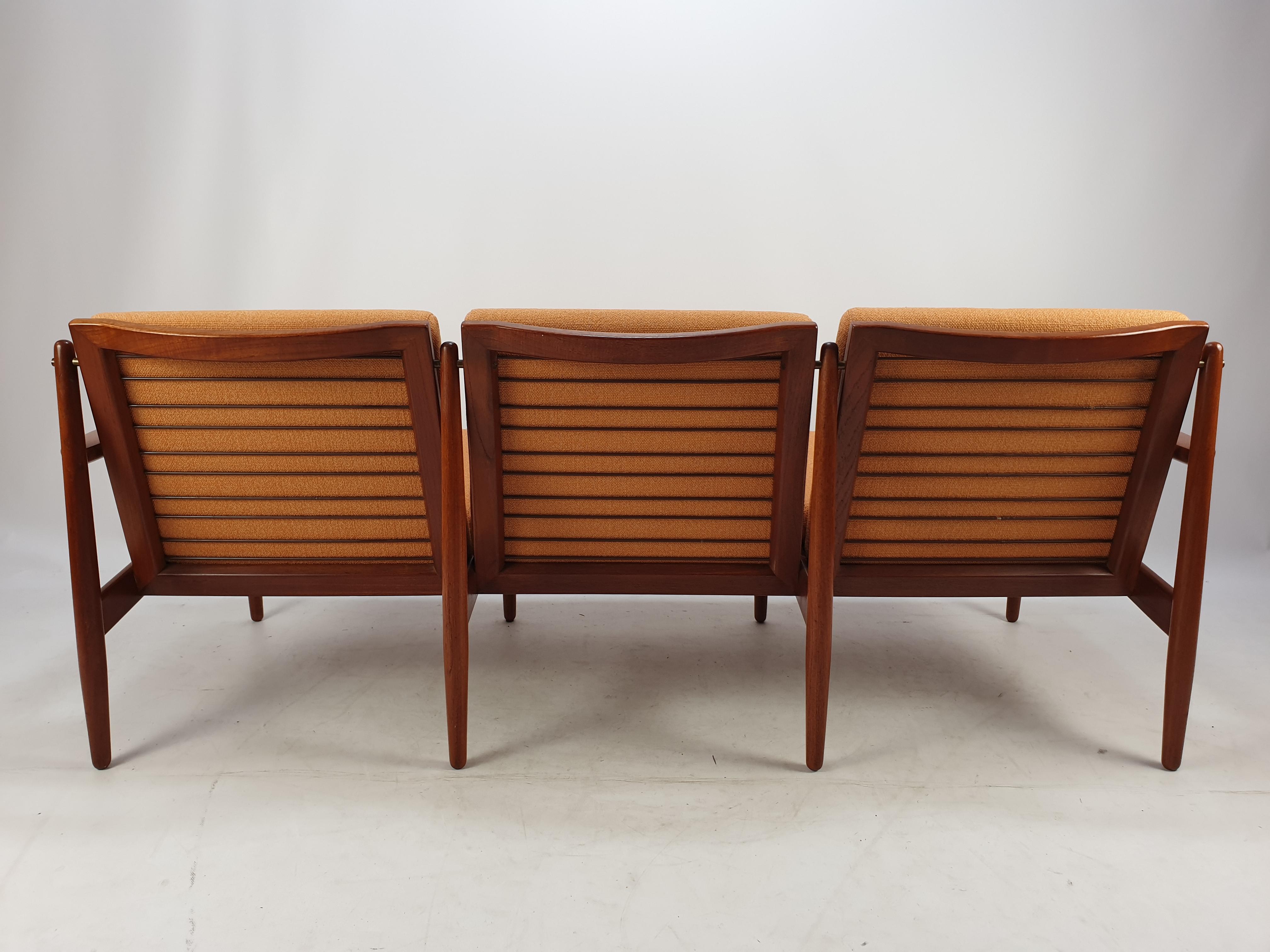 Fabric Teak Living Room Set by Svend Åge Eriksen for Glostrup, 1960s For Sale