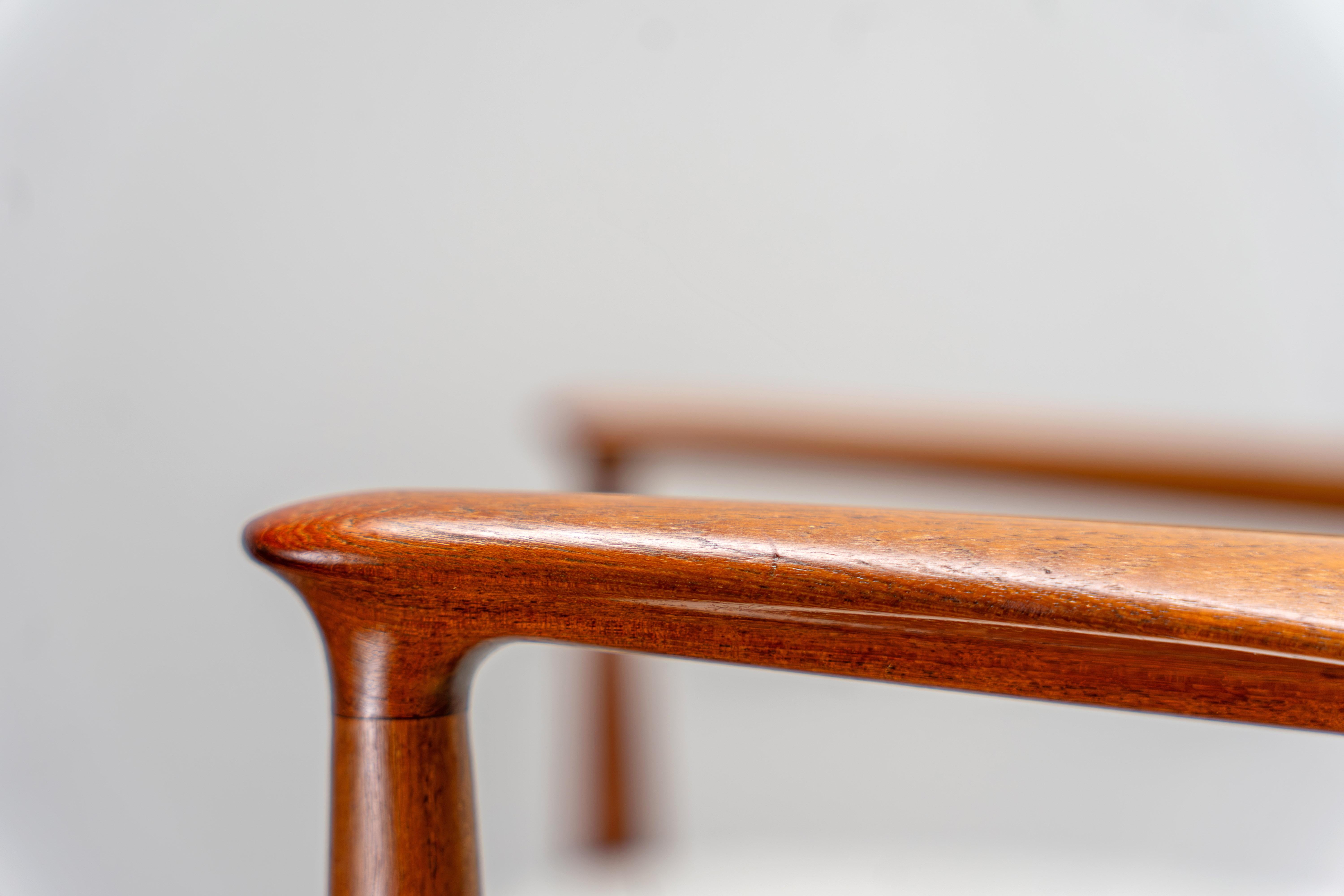 Chaise longue en teck 136 par Finn Juhl pour France & Daverkosen, Danemark années 1950 Bon état - En vente à Rosendahl, DE