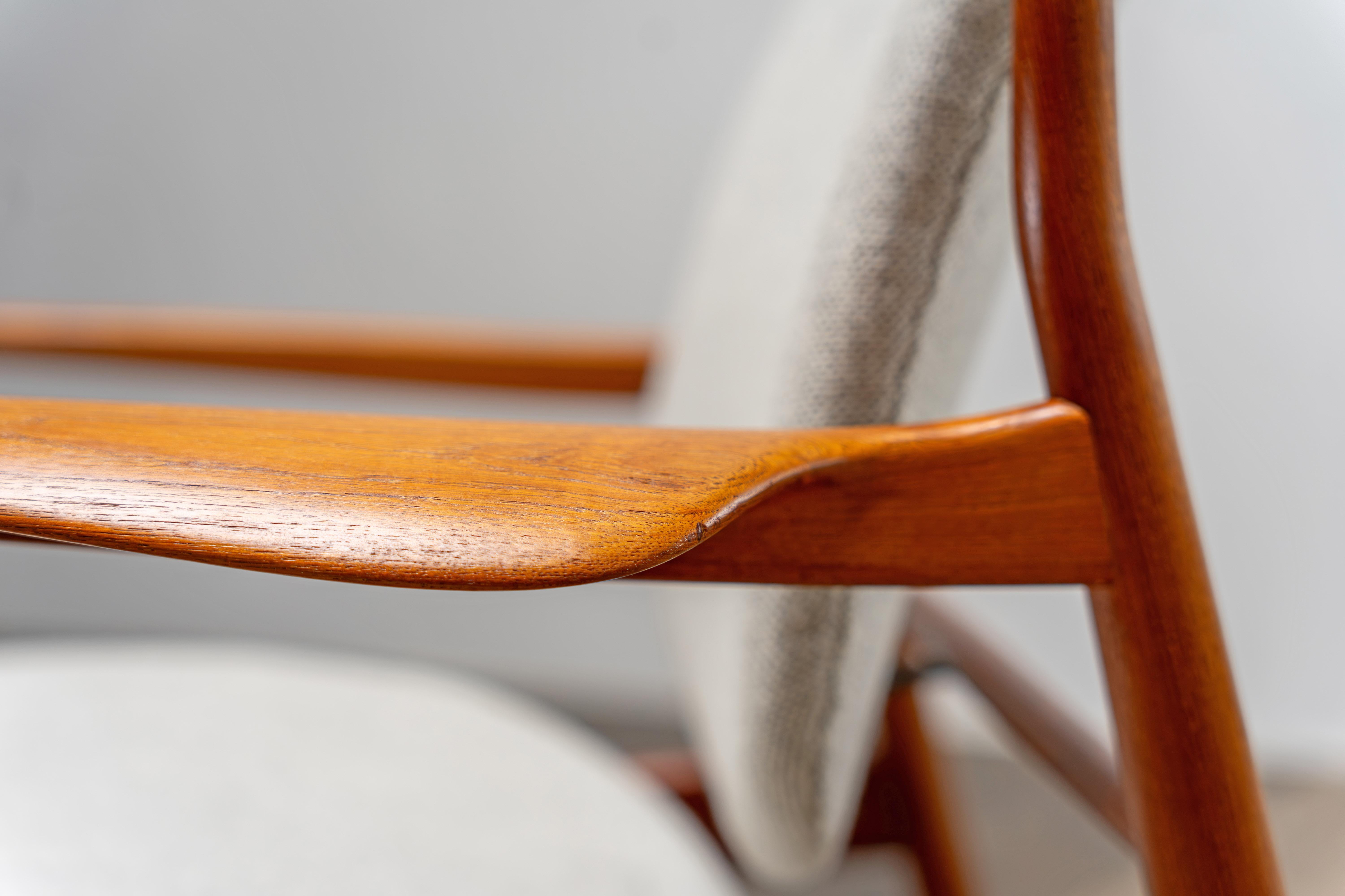 Laine Chaise longue en teck 136 par Finn Juhl pour France & Daverkosen, Danemark années 1950 en vente
