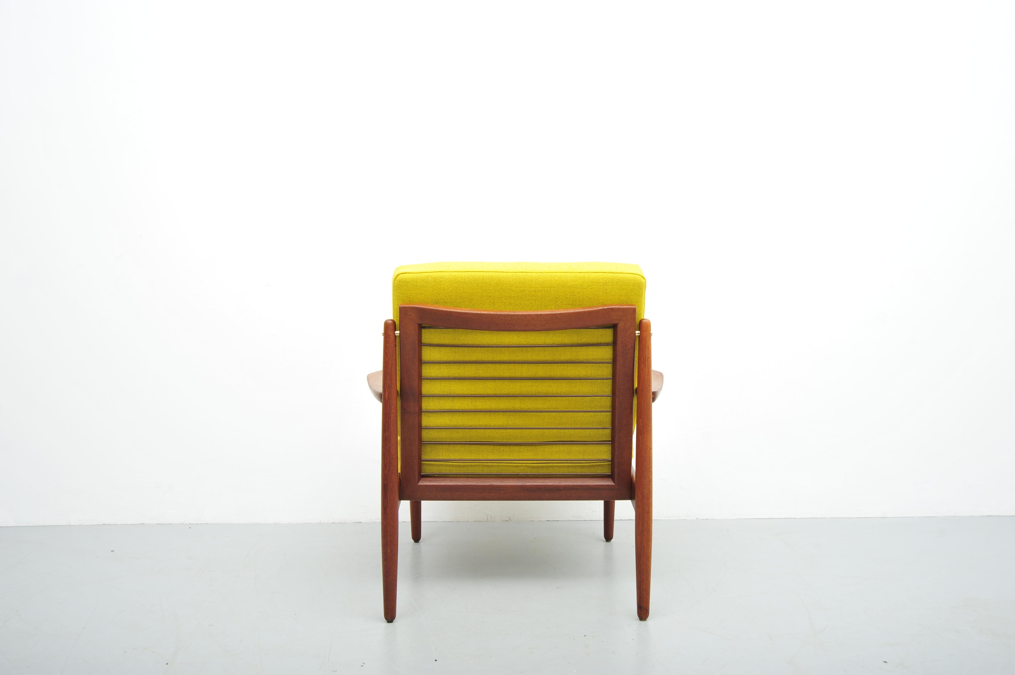 Danois Chaise longue en teck par Arne Vodder pour Glostrup, années 1950 en vente
