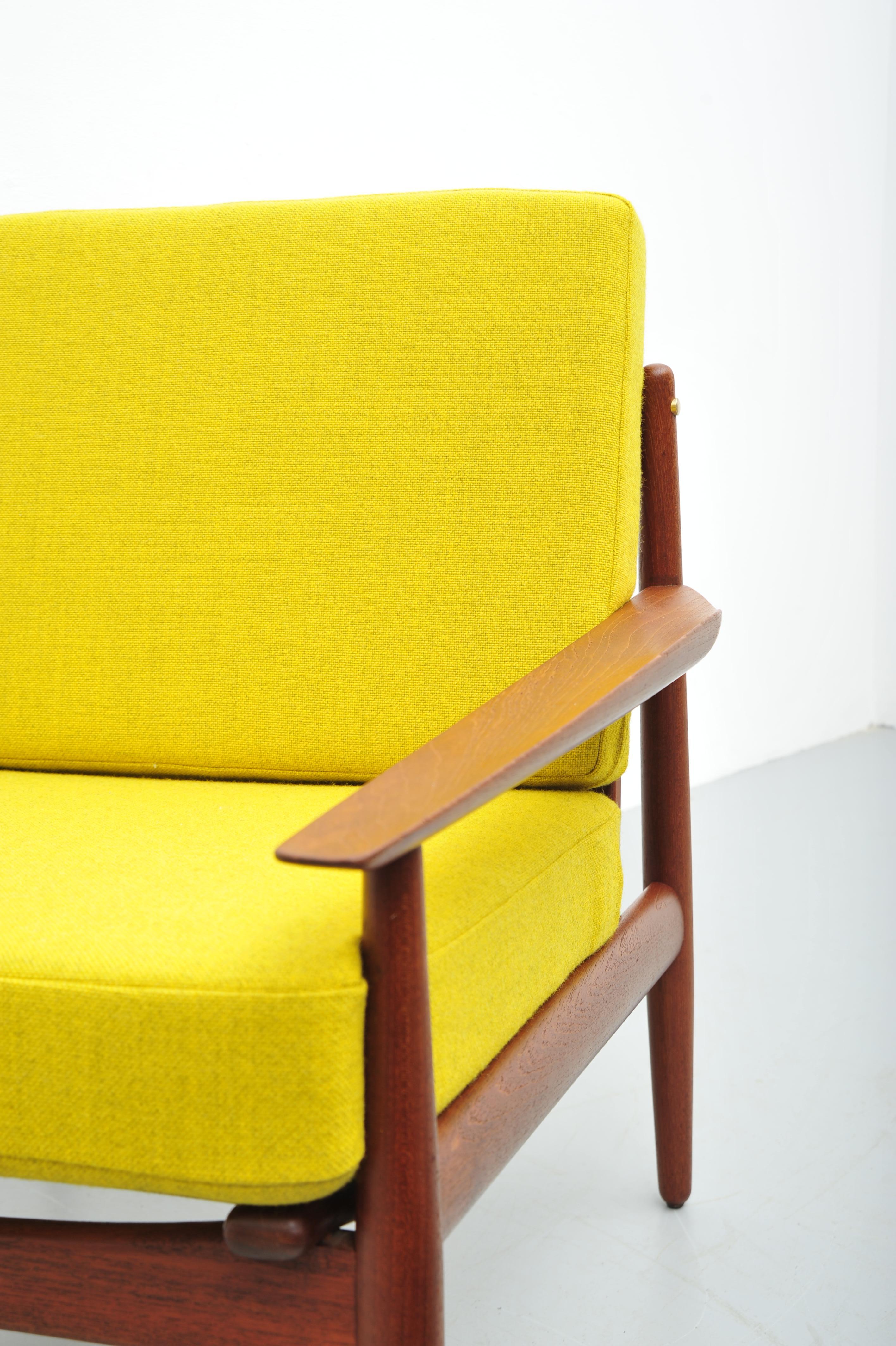 Milieu du XXe siècle Chaise longue en teck par Arne Vodder pour Glostrup, années 1950 en vente