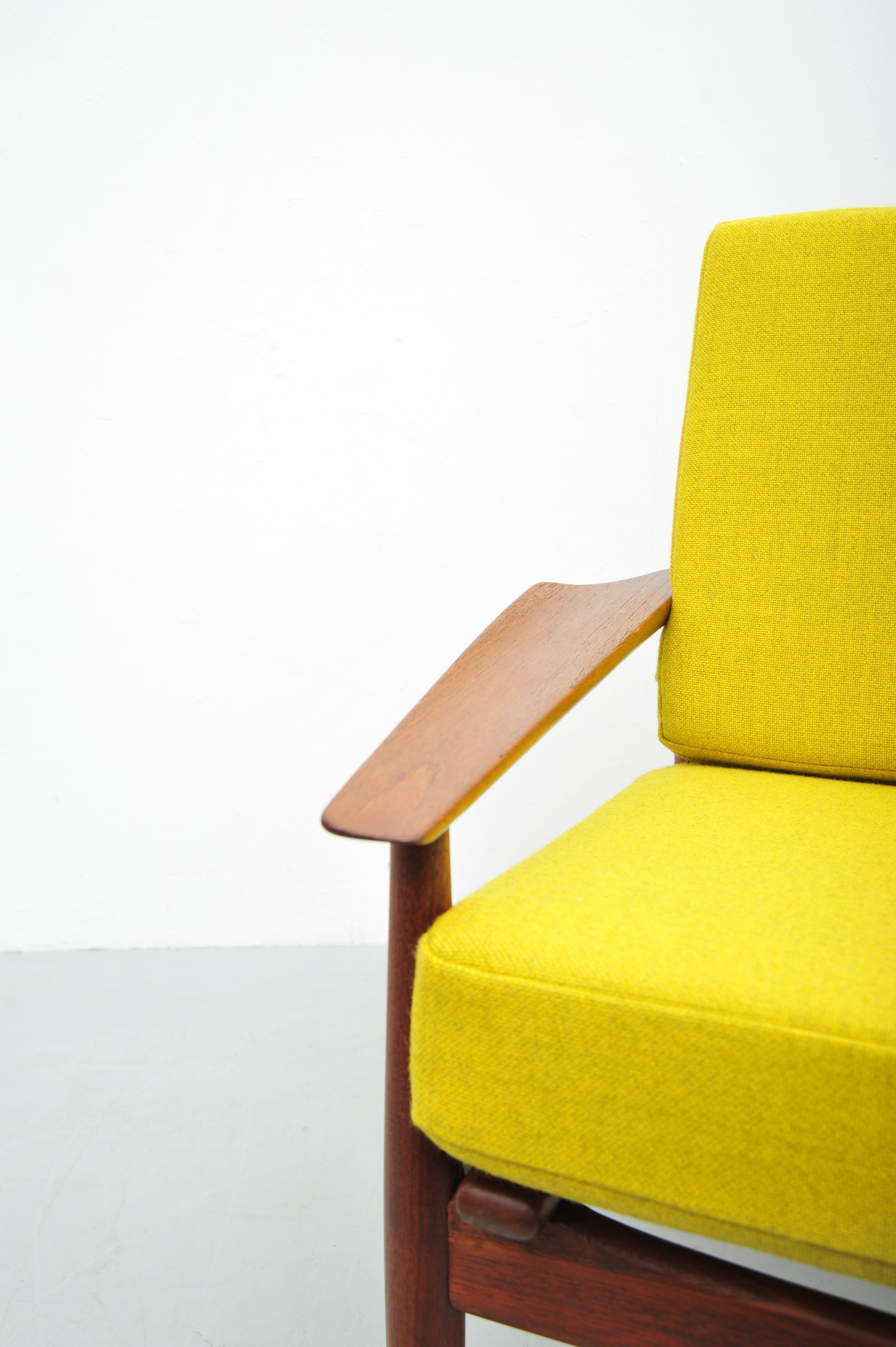Chaise longue en teck par Arne Vodder pour Glostrup, années 1950 en vente 2