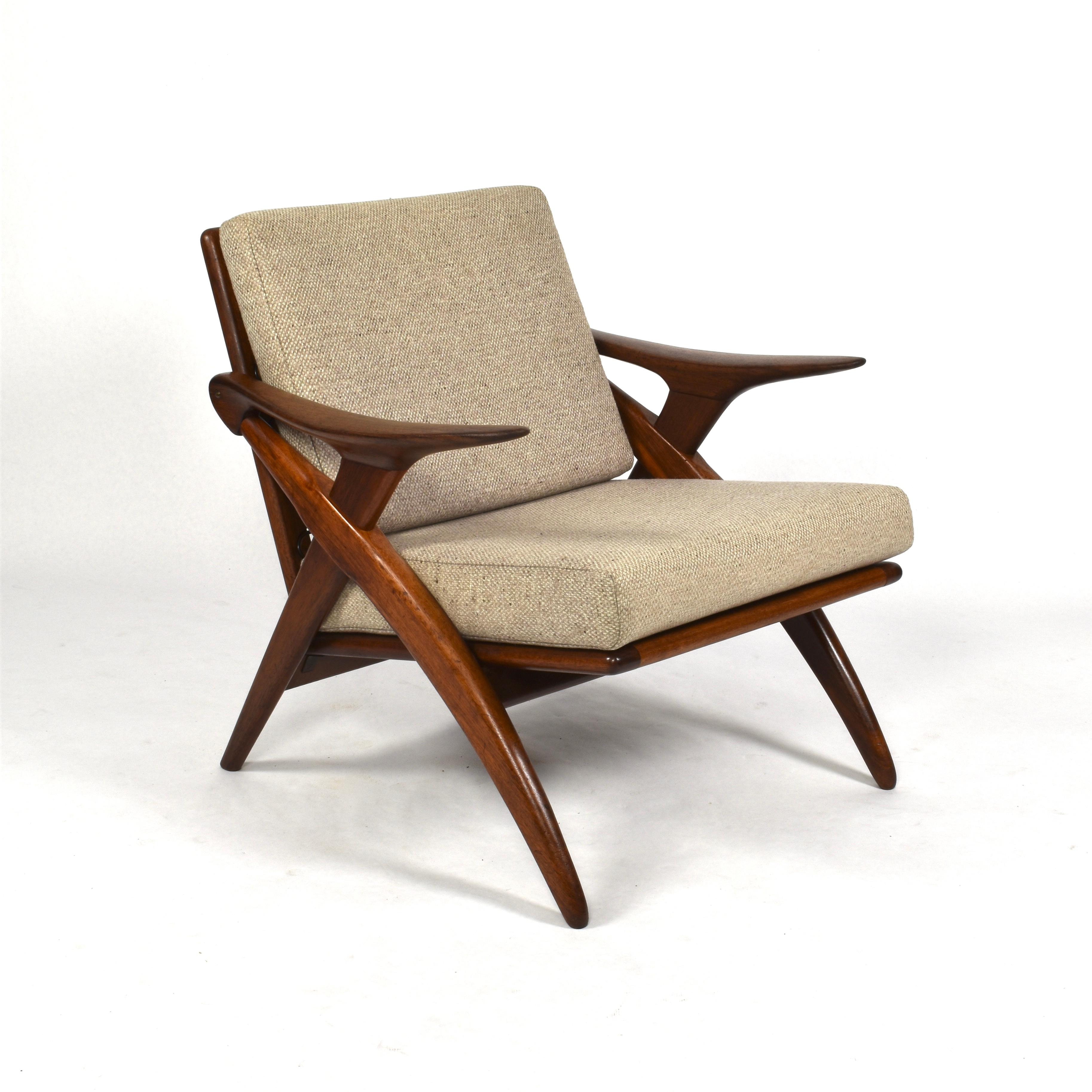 Mid-Century Modern Teak Lounge Chair by De Ster Gelderland, Netherlands, circa 1960