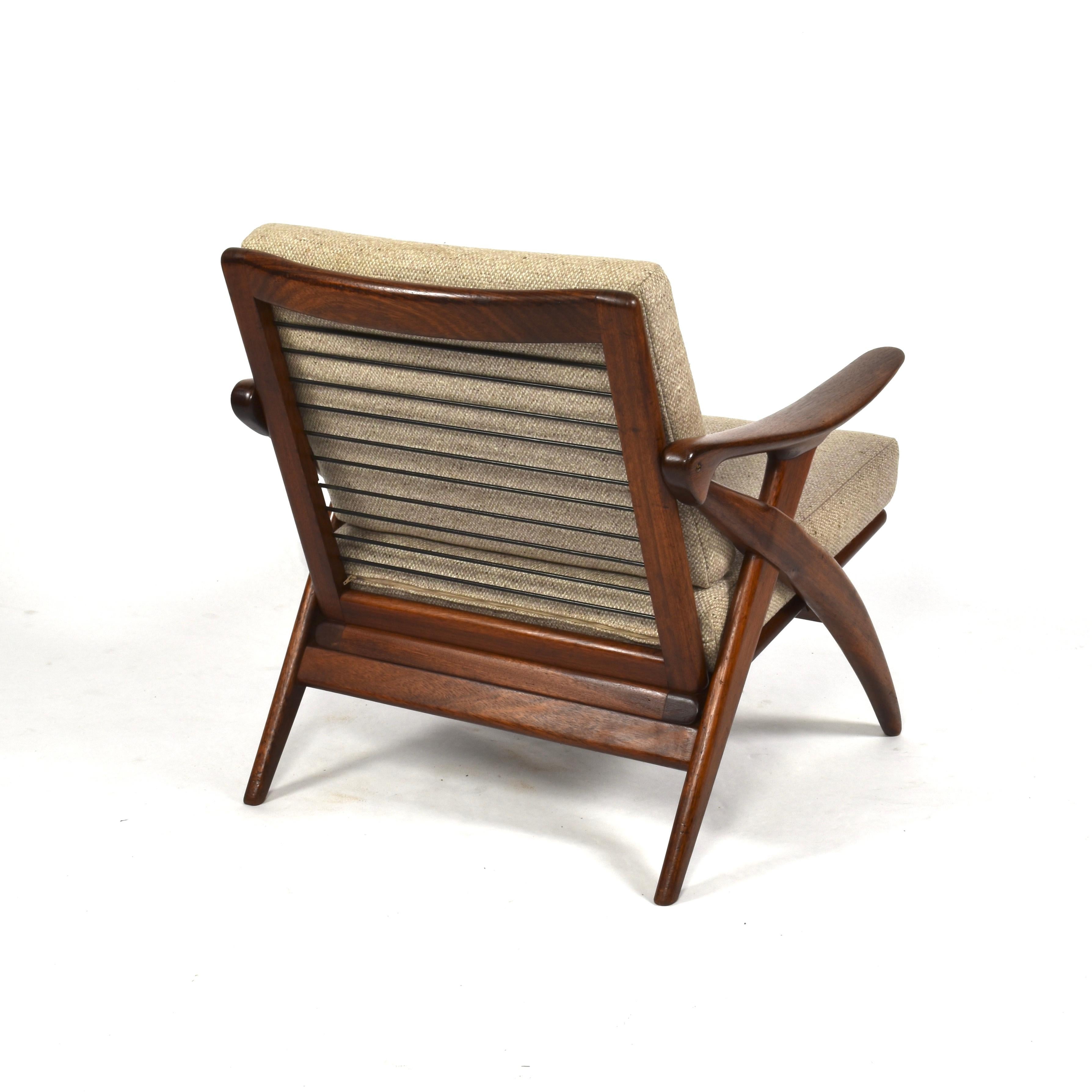 Dutch Teak Lounge Chair by De Ster Gelderland, Netherlands, circa 1960