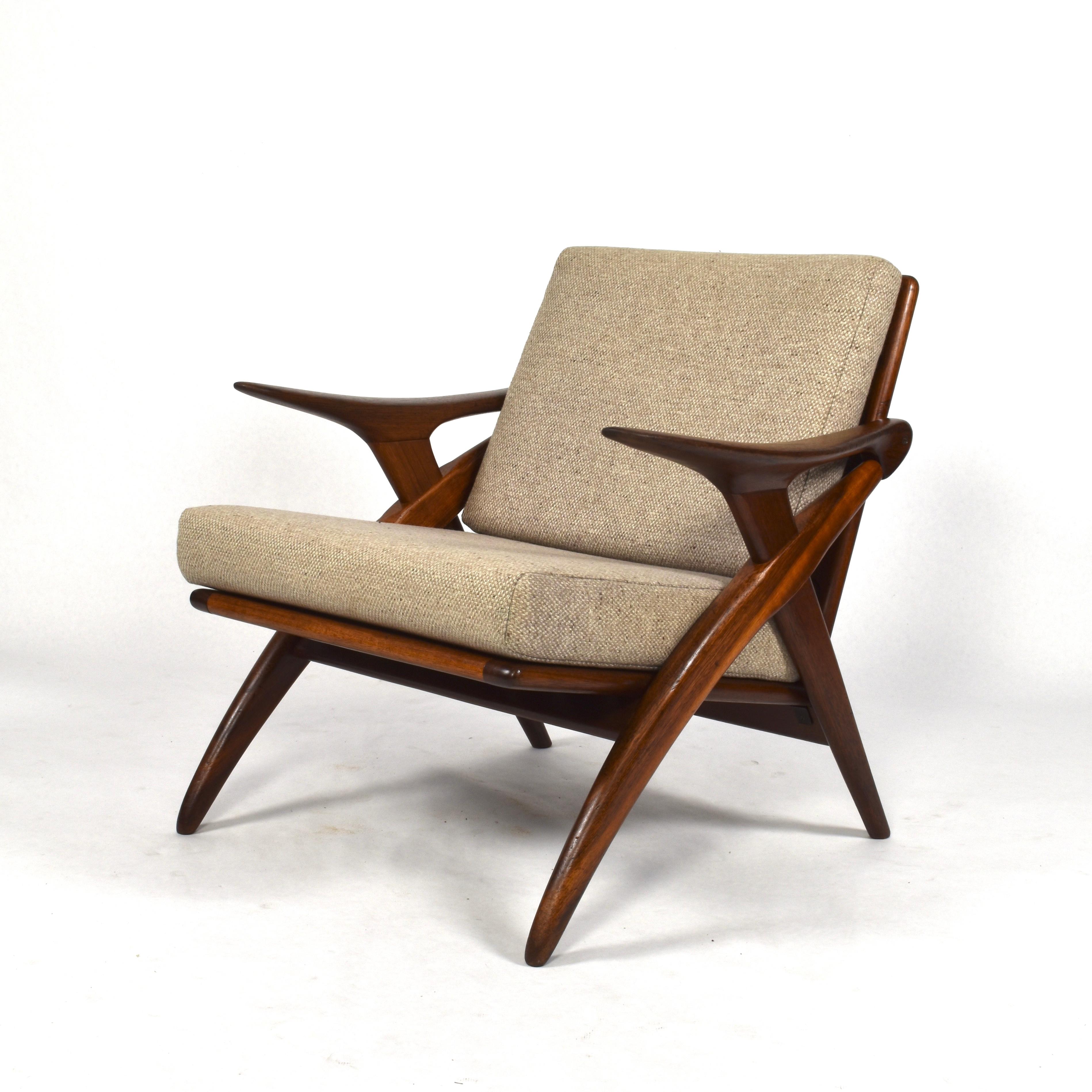 Mid-20th Century Teak Lounge Chair by De Ster Gelderland, Netherlands, circa 1960