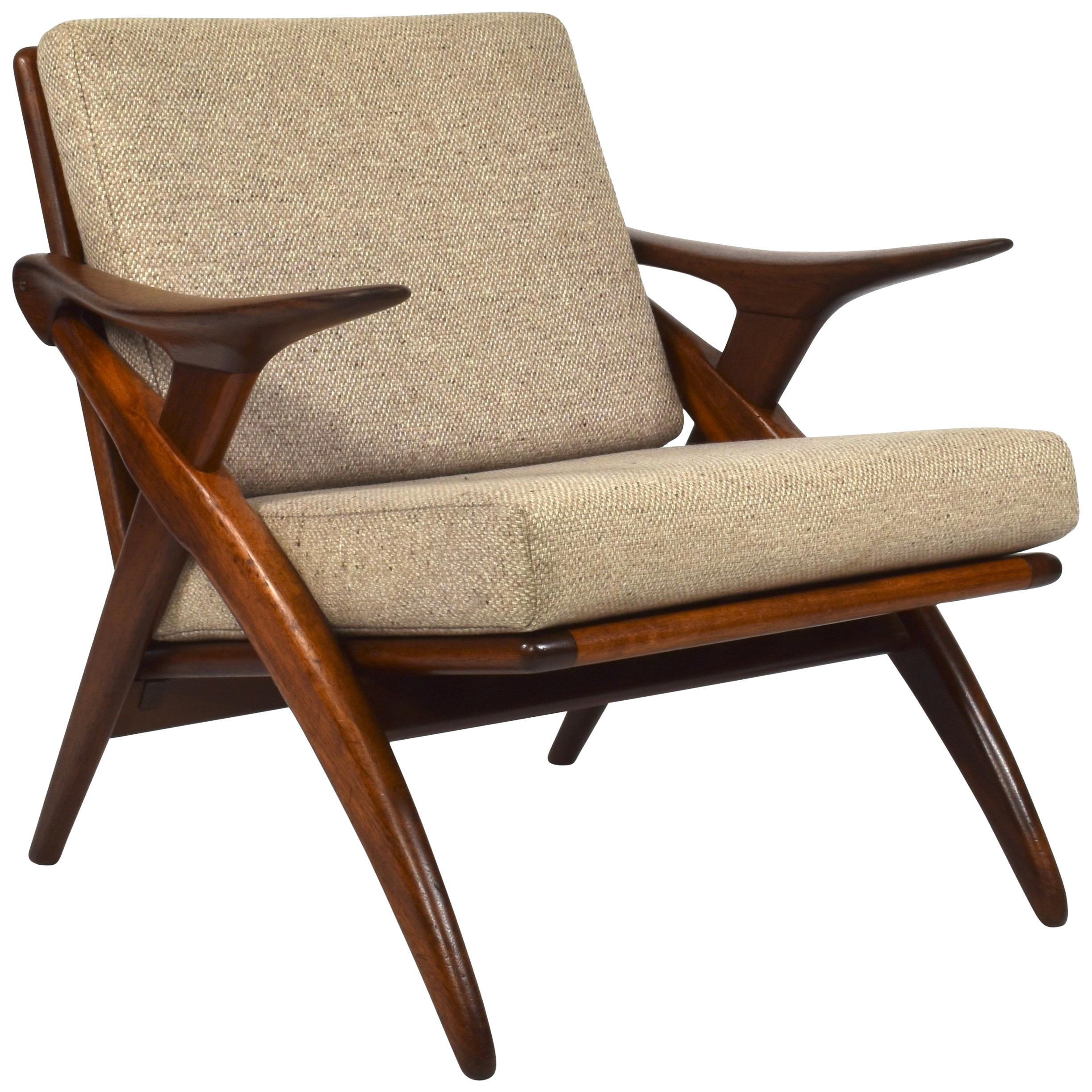 Teak Lounge Chair by De Ster Gelderland, Netherlands, circa 1960