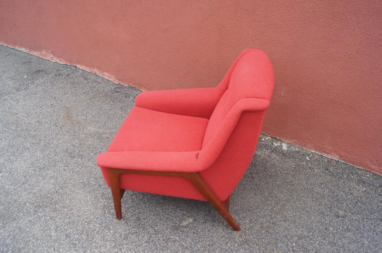 Swedish Teak Lounge Chair by Folke Ohlsson for DUX of Sweden For Sale