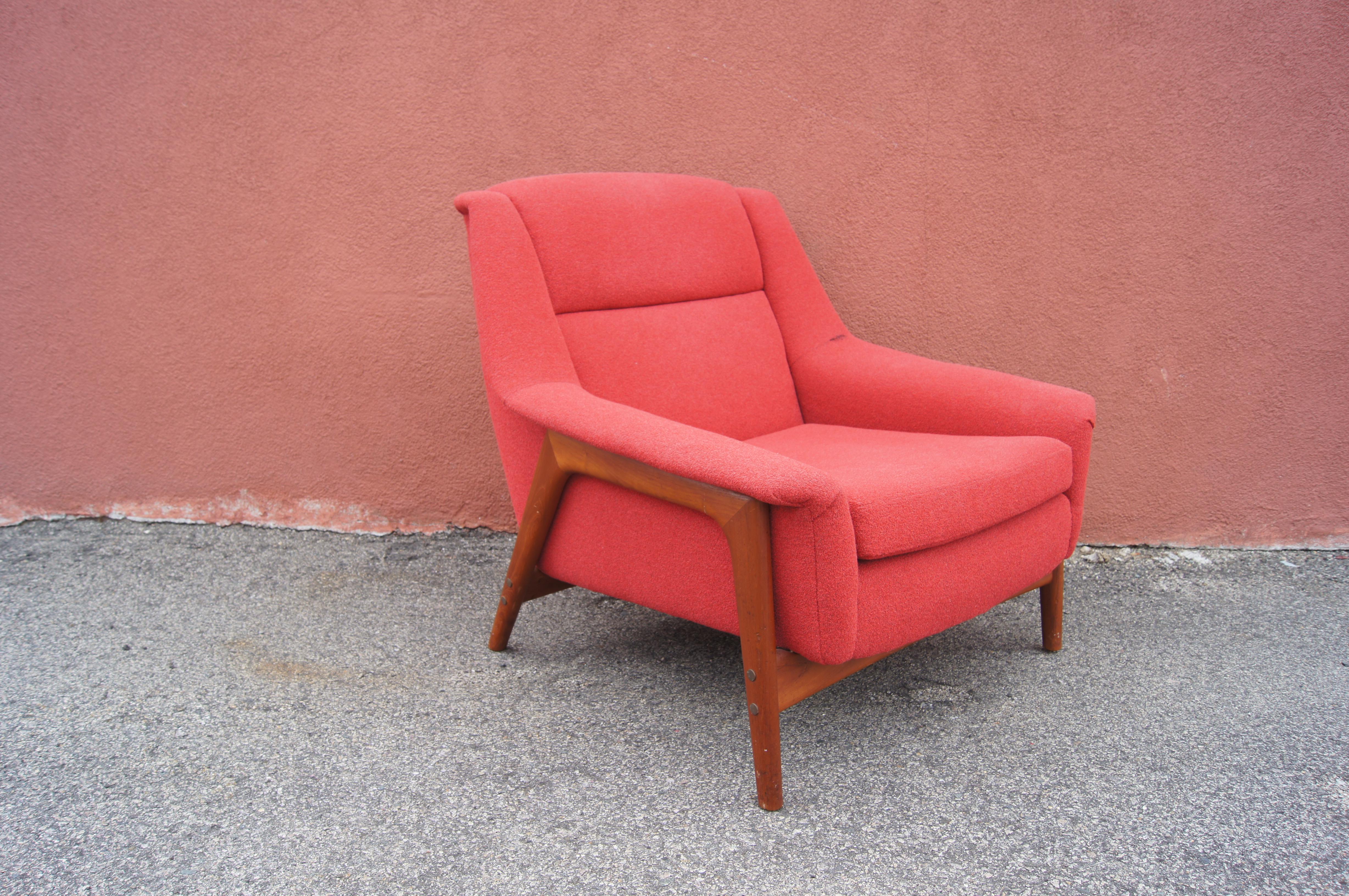 Swedish Teak Lounge Chair by Folke Ohlsson for DUX of Sweden For Sale