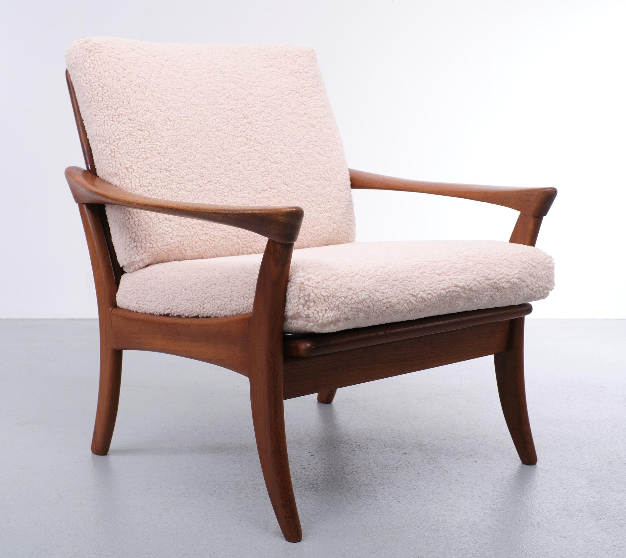 Dutch Teak Lounge Chair De Ster Gelderland 1950s Holland