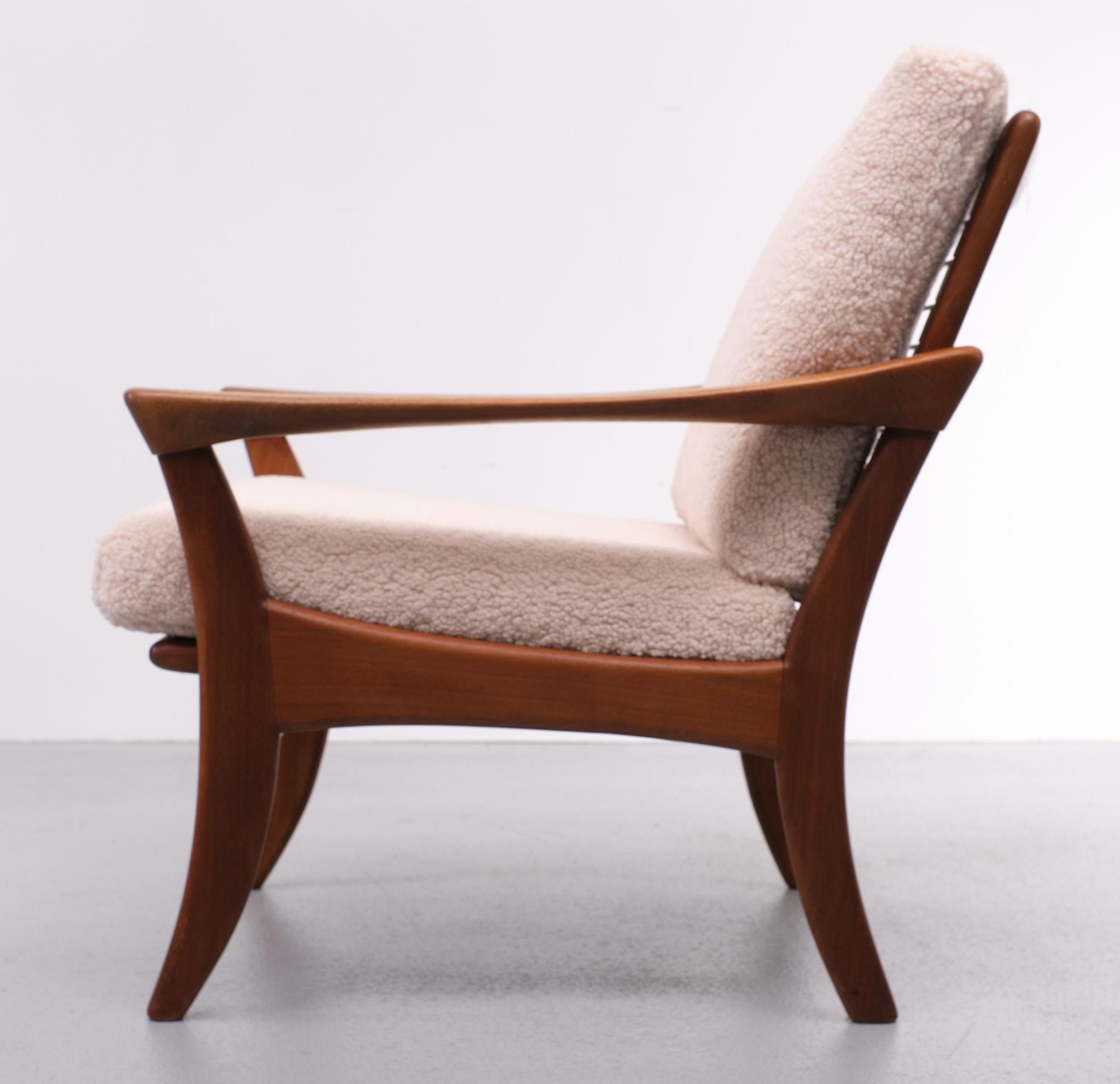 Teak Lounge Chair De Ster Gelderland 1950s Holland In Good Condition In Den Haag, NL