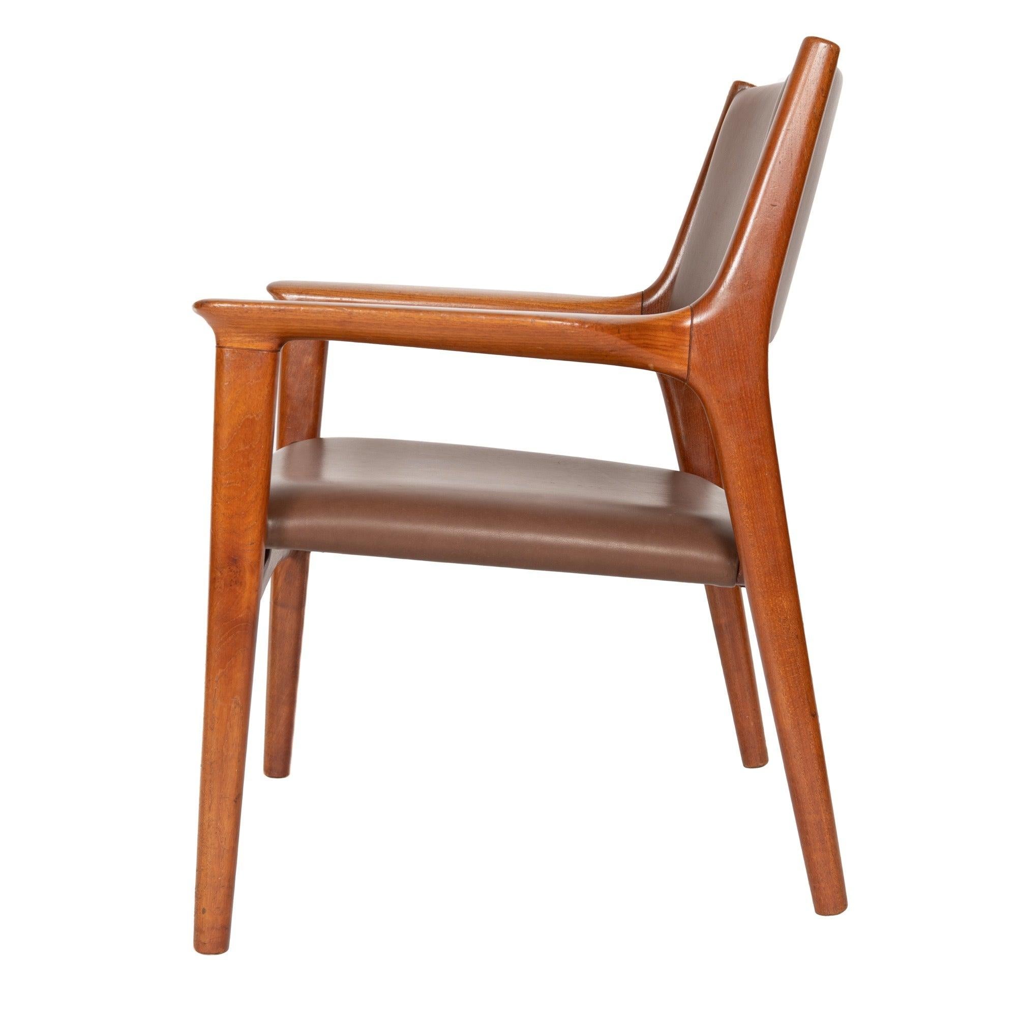 Danese Sedia da salotto in teak di Hans J. Wegner per Hansen, 1958 in vendita