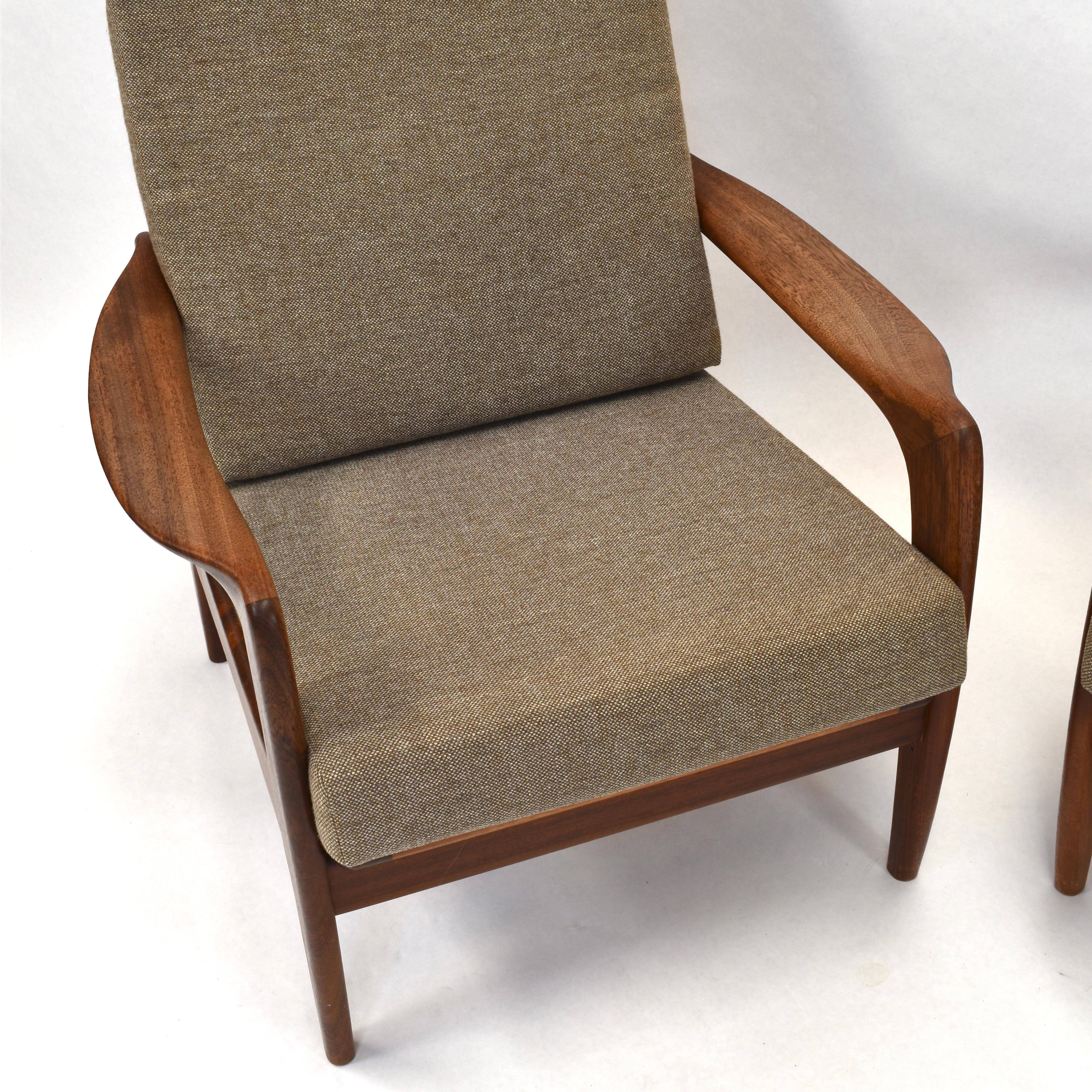 Teak Lounge Chairs by De Ster Gelderland, Netherlands, circa 1960 In Good Condition In Pijnacker, Zuid-Holland
