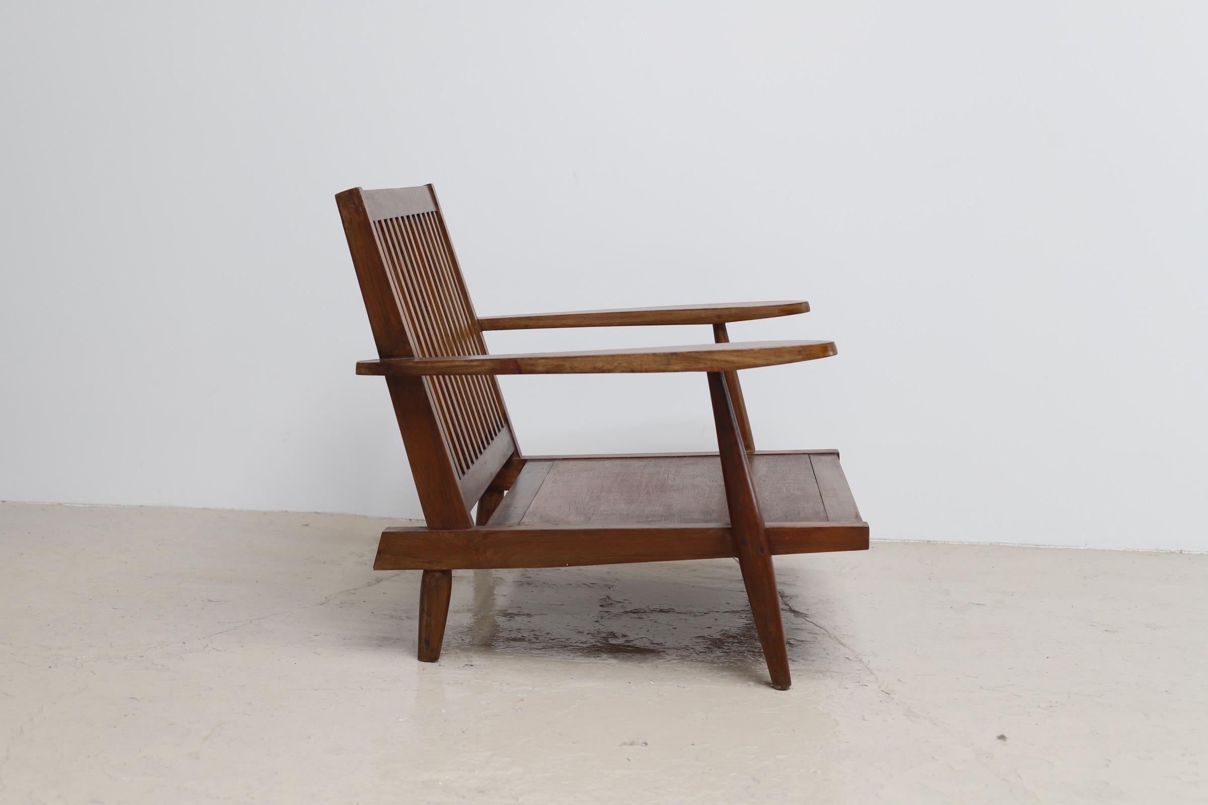 Mid-Century Modern Teak Lounge Chair by George Nakashima