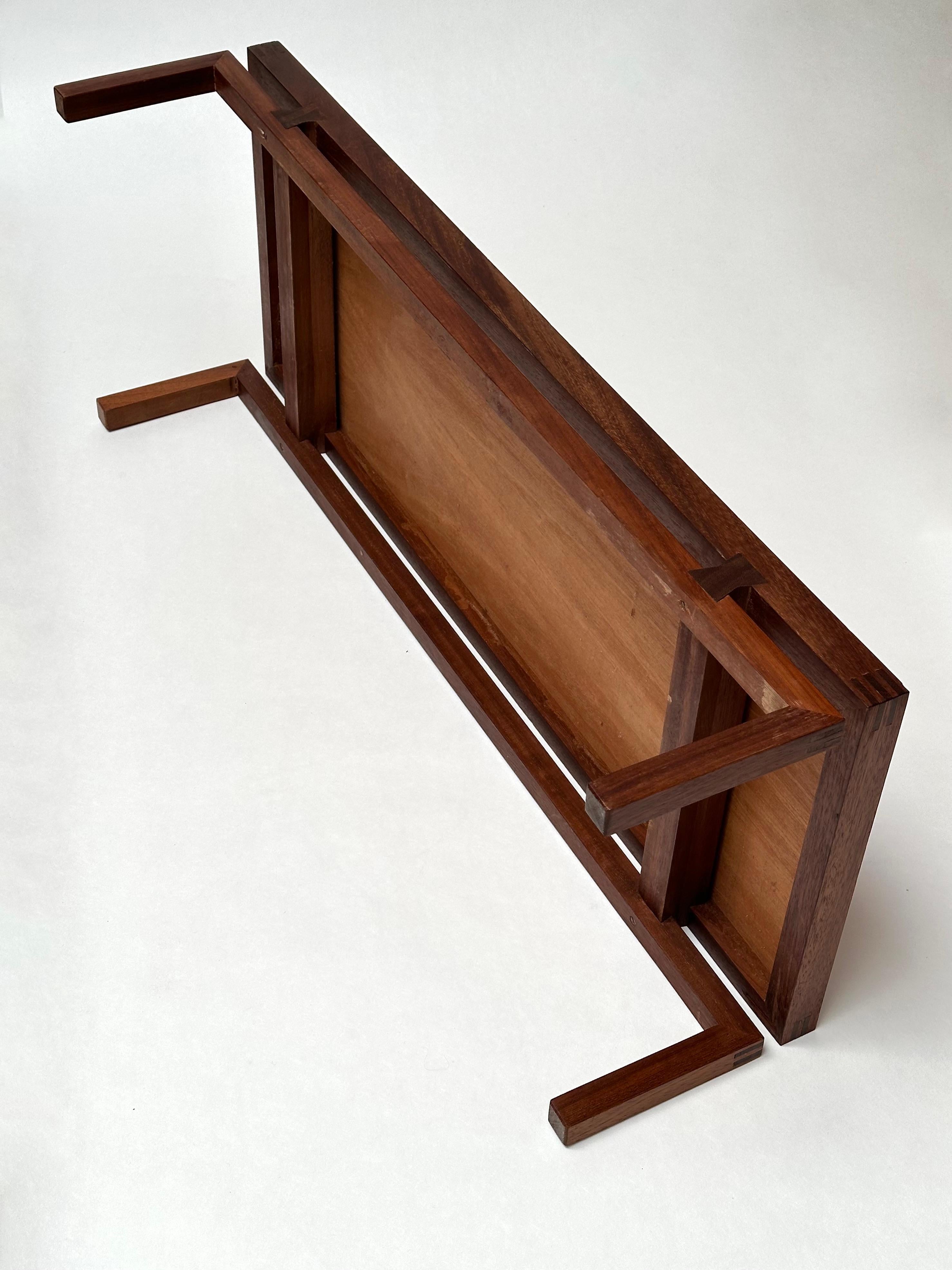 Niedriger Tisch aus Teakholz mit Keramikeinlagen, Roger Capron, Vallauris 1961 im Angebot 7