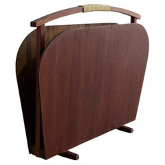 Teak Magazine Holder Danish Mid-Century Modern Vintage