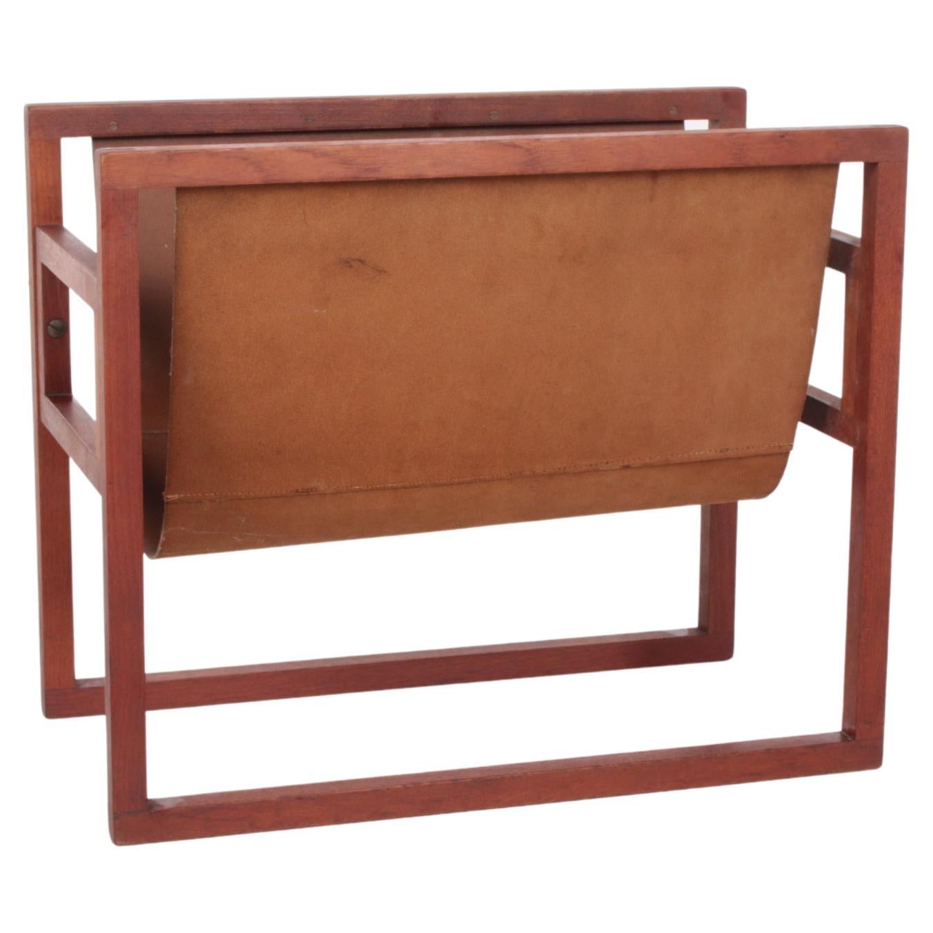Danish Side Table / Magazine Rack by Kai Kristiansen at 1stDibs