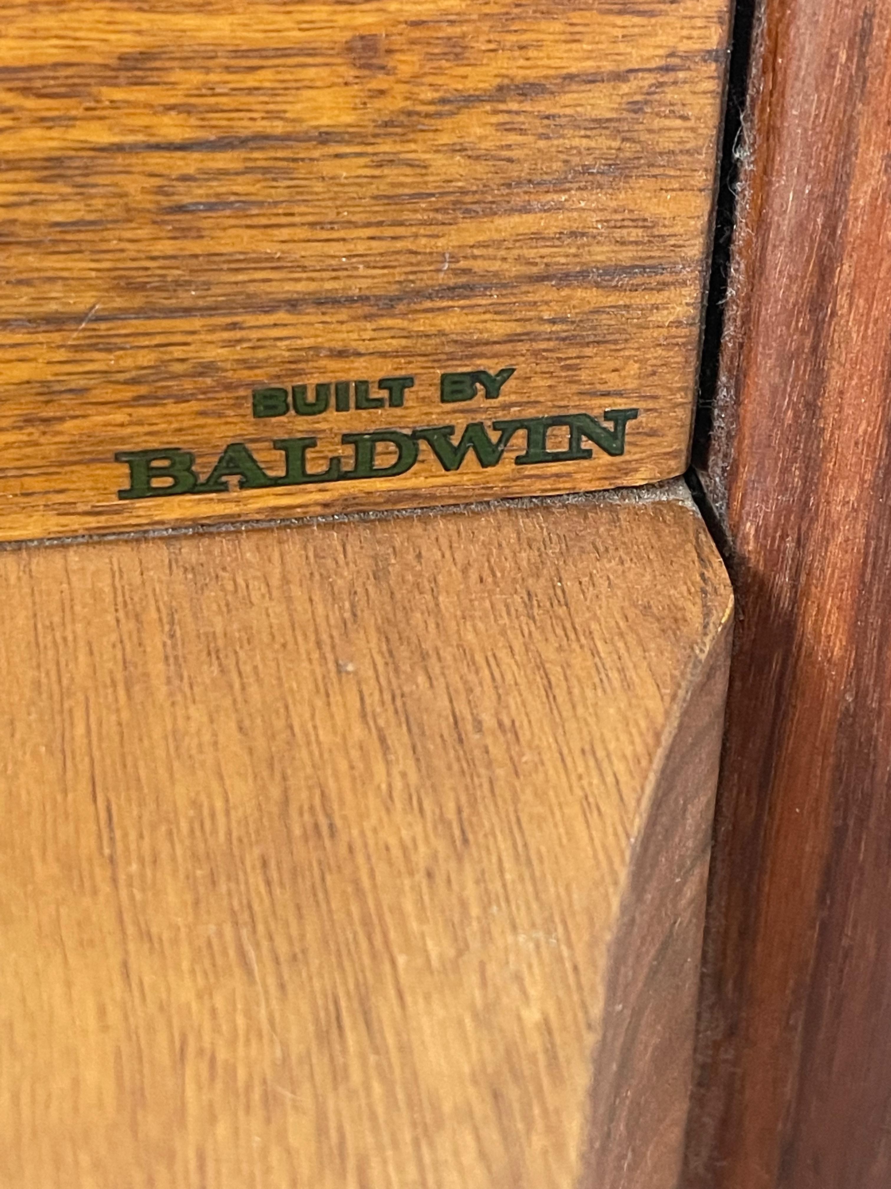 Teak Mid Century Danish Modern Baldwin Acrosonic Piano w/ Matching Bench 4