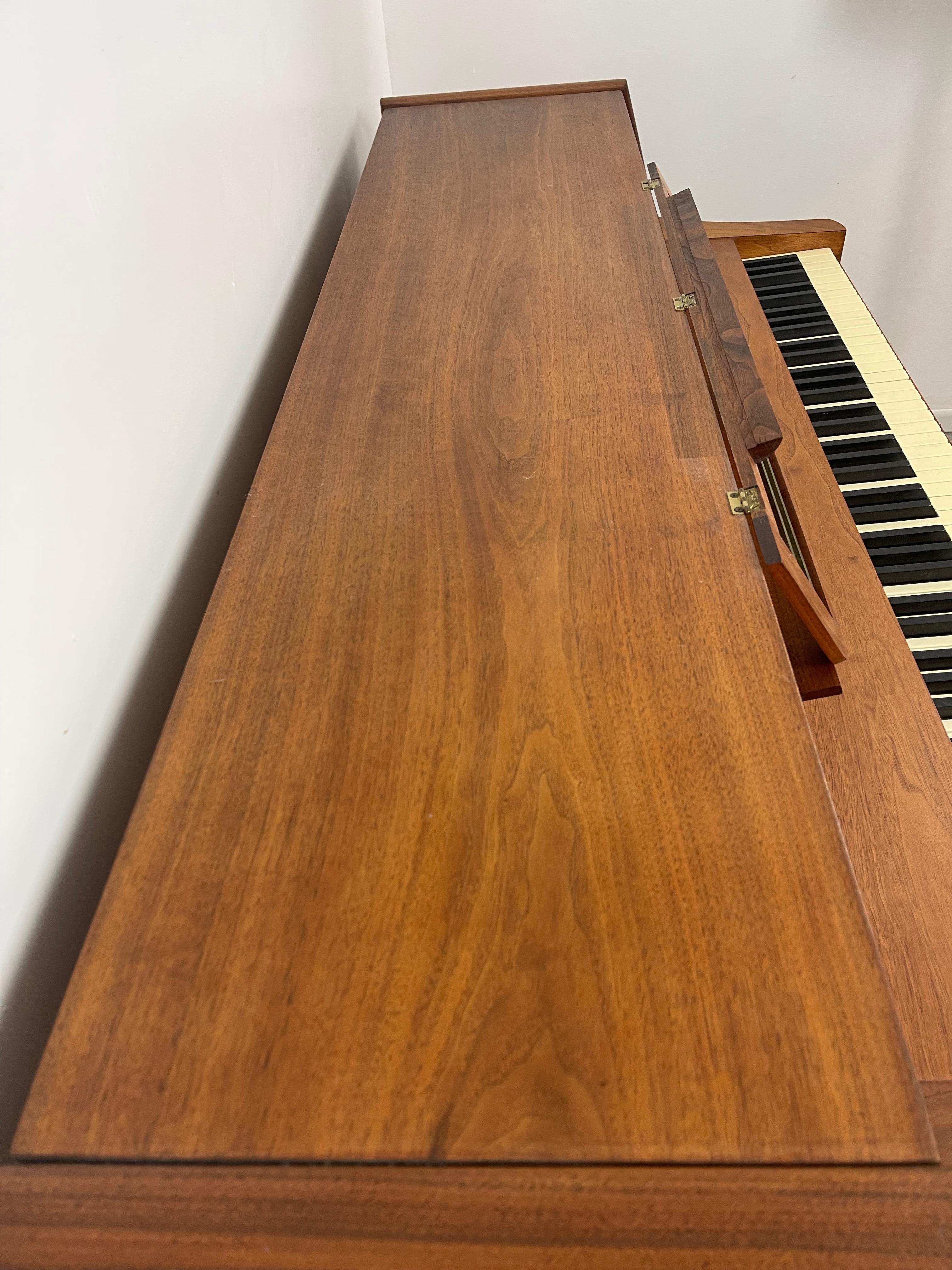 Teak Mid Century Danish Modern Baldwin Acrosonic Piano w/ Matching Bench 6