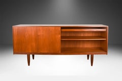 Teak Mid Century Denmark Sliding Door Sideboard Credenza