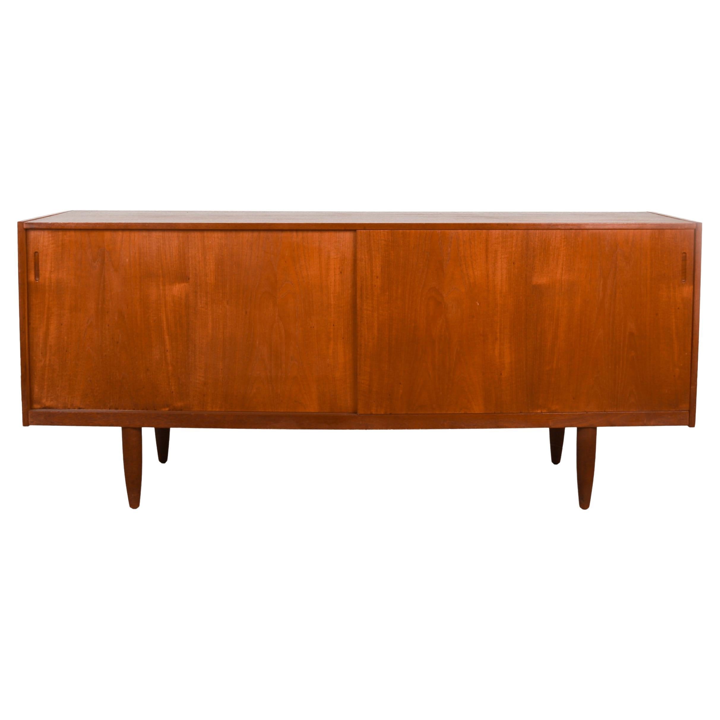 Teak Mid Century Dänemark Schiebetür Anrichte Credenza