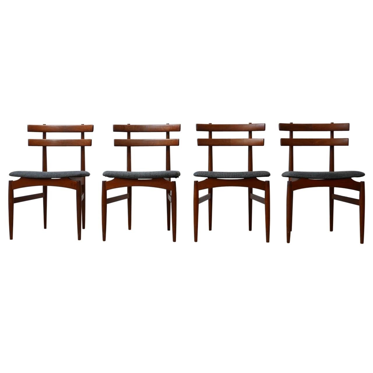 Teak Midcentury Dining Chairs by Poul Hundevad