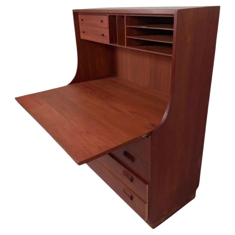 Teak Mid-Century Dresser w/ Secretary Desk For Sale
